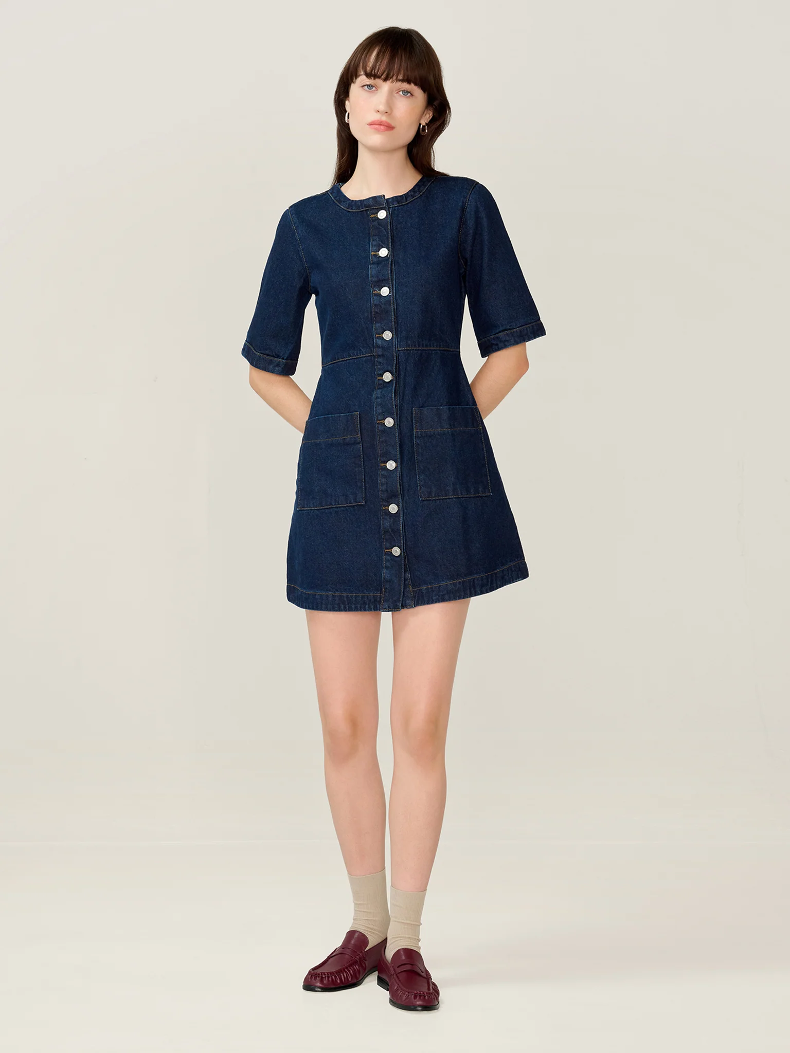 Adia Dress in Indigo