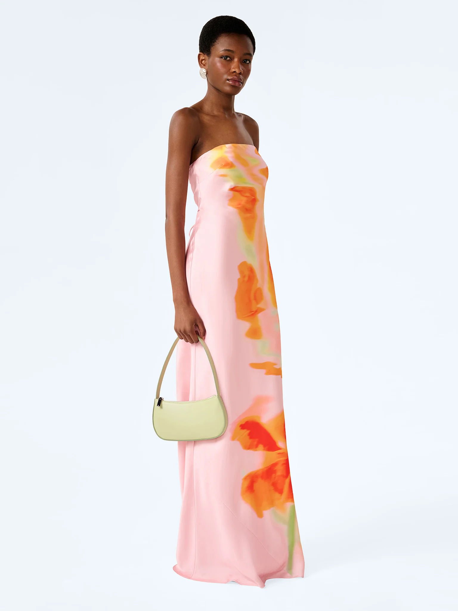 Amdra Dress in Pink Glitched Floral Placement - Image 4