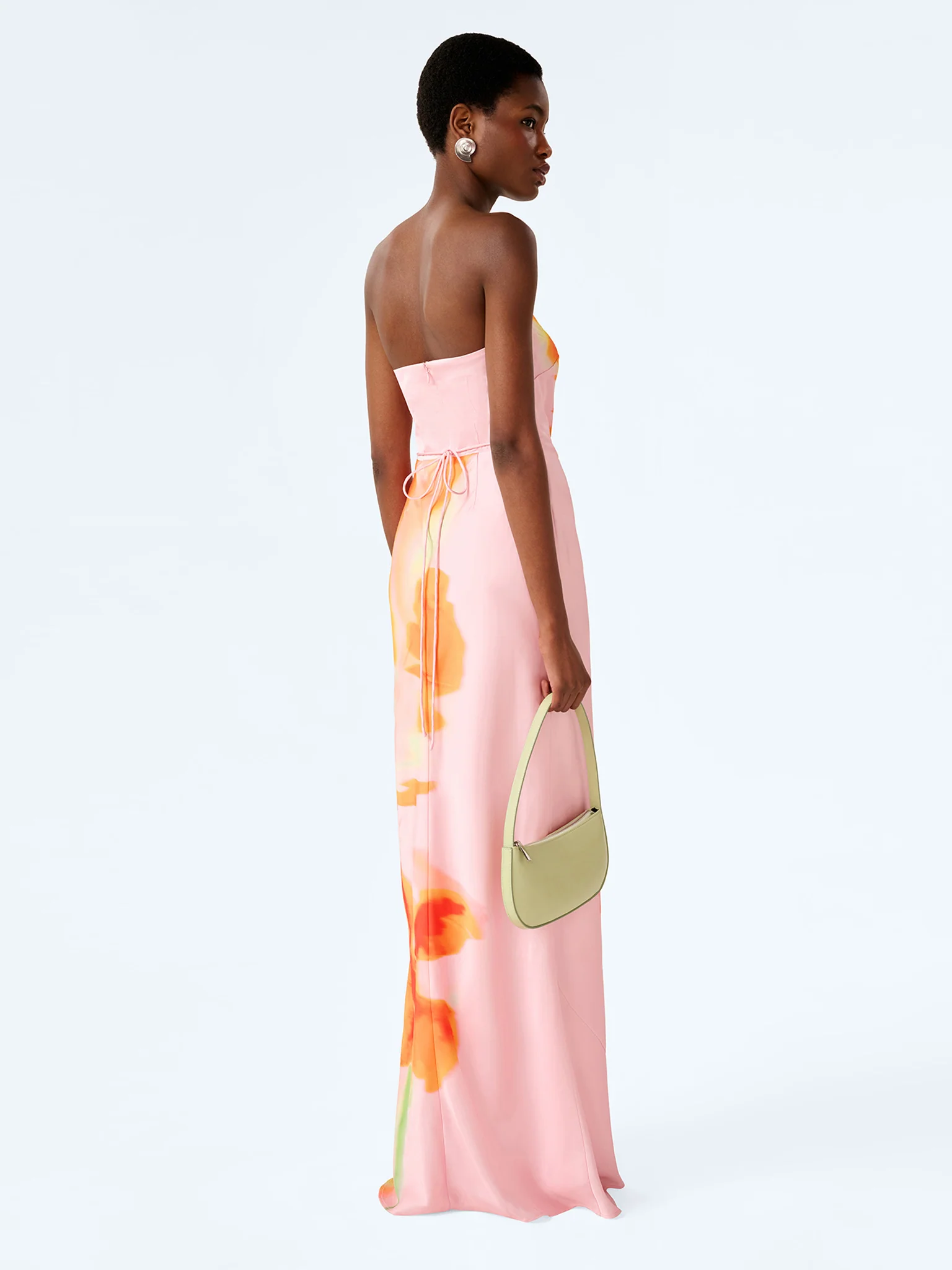 Amdra Dress in Pink Glitched Floral Placement - Image 5