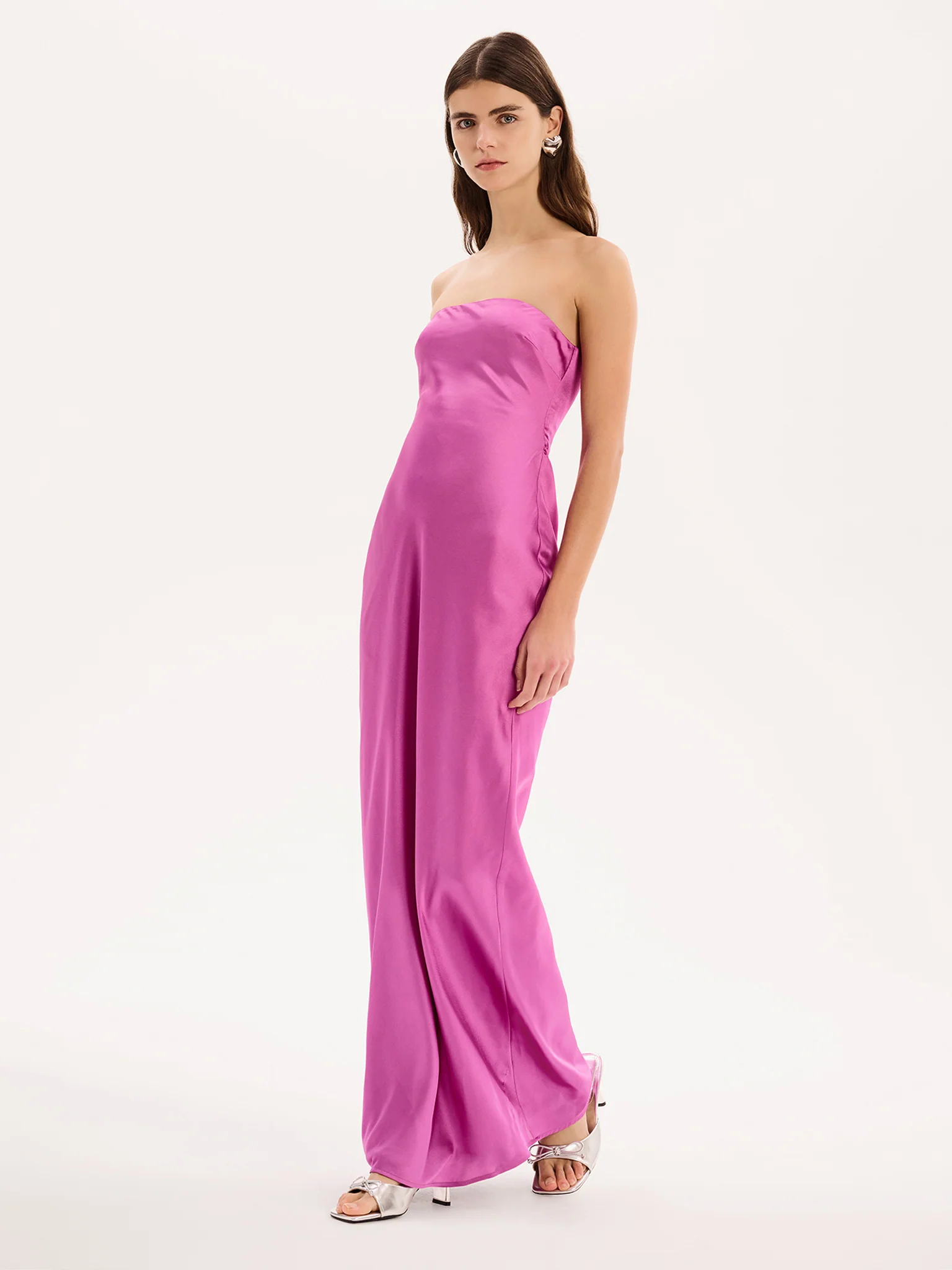 Amdra Strapless Dress in Purple - Image 2