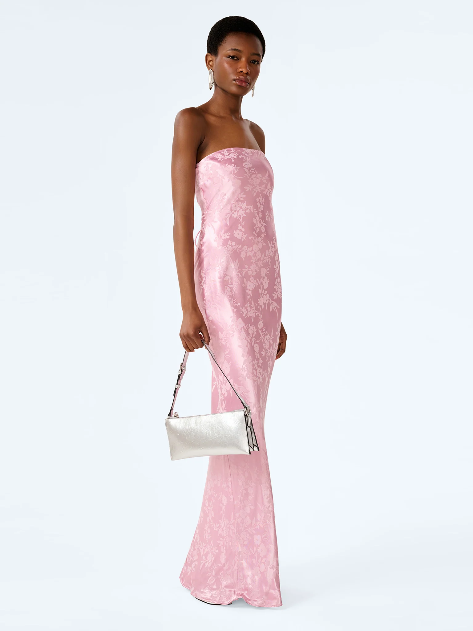 Amdra Jacquard Dress in Bleached Mauve - Image 2