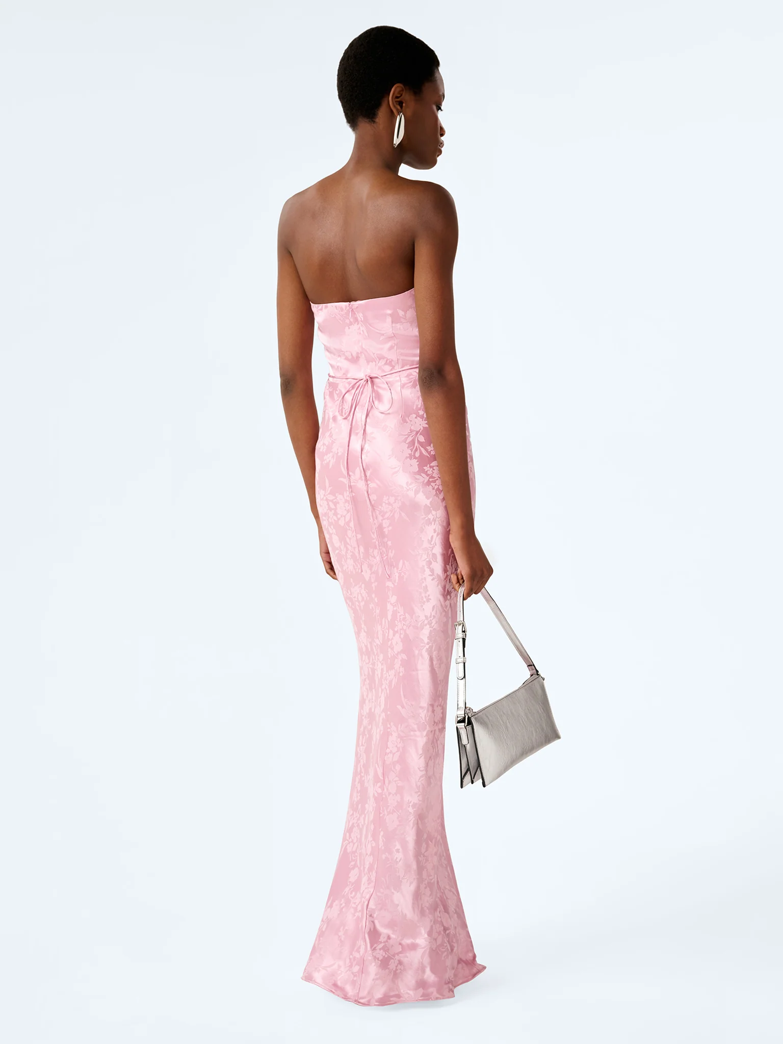 Amdra Jacquard Dress in Bleached Mauve - Image 3