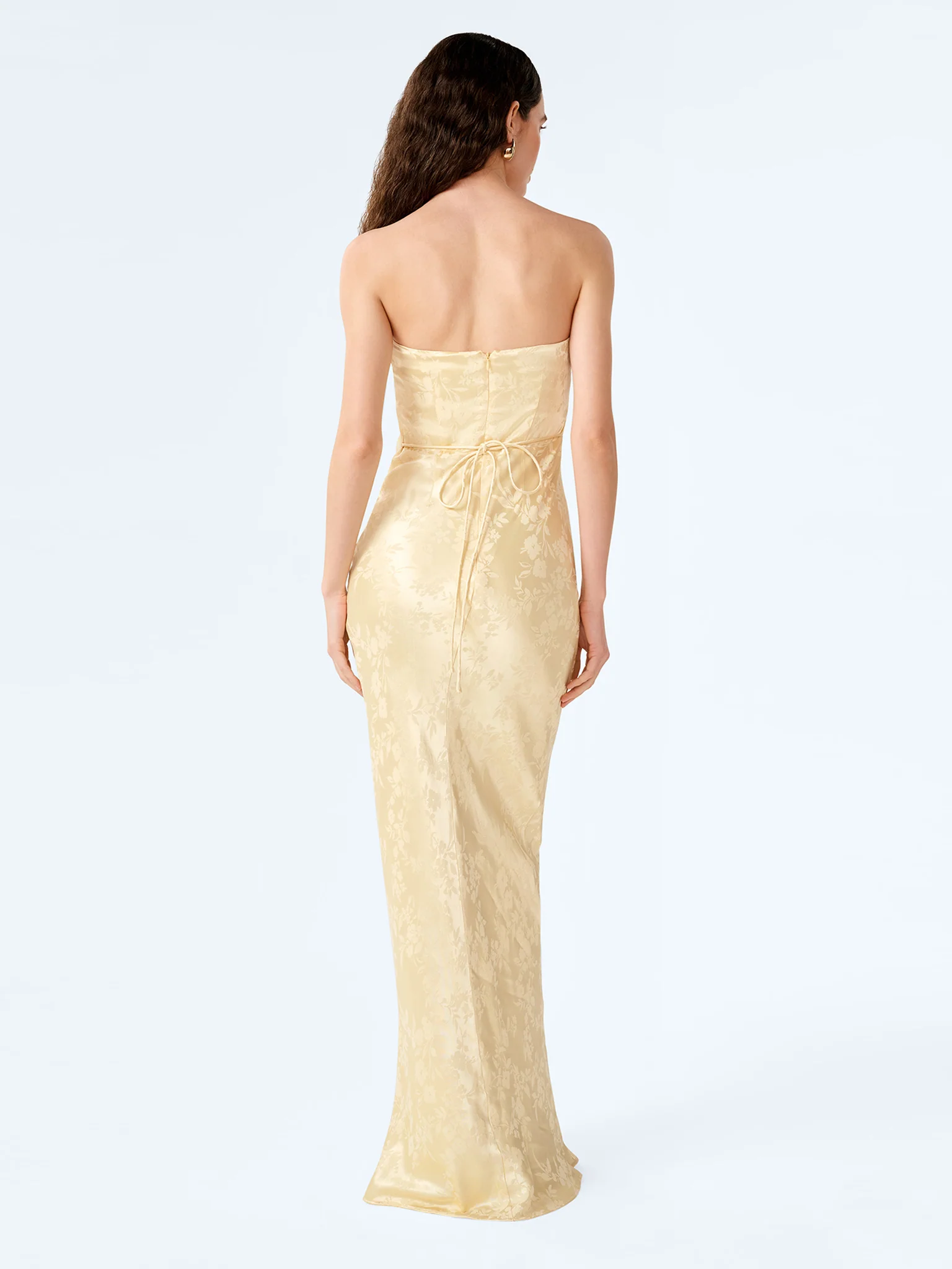 Amdra Jacquard Dress in Double Cream - Image 3