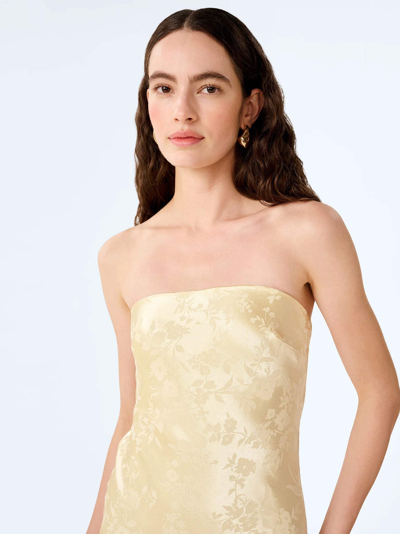 Amdra Jacquard Dress in Double Cream - Image 4
