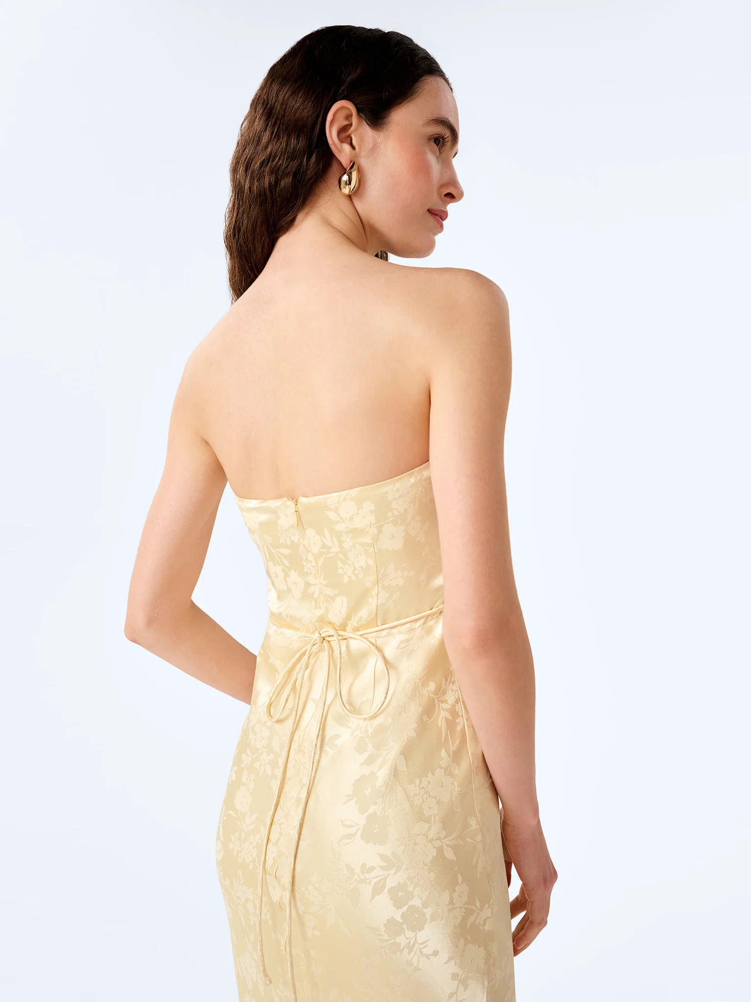 Amdra Jacquard Dress in Double Cream - Image 5