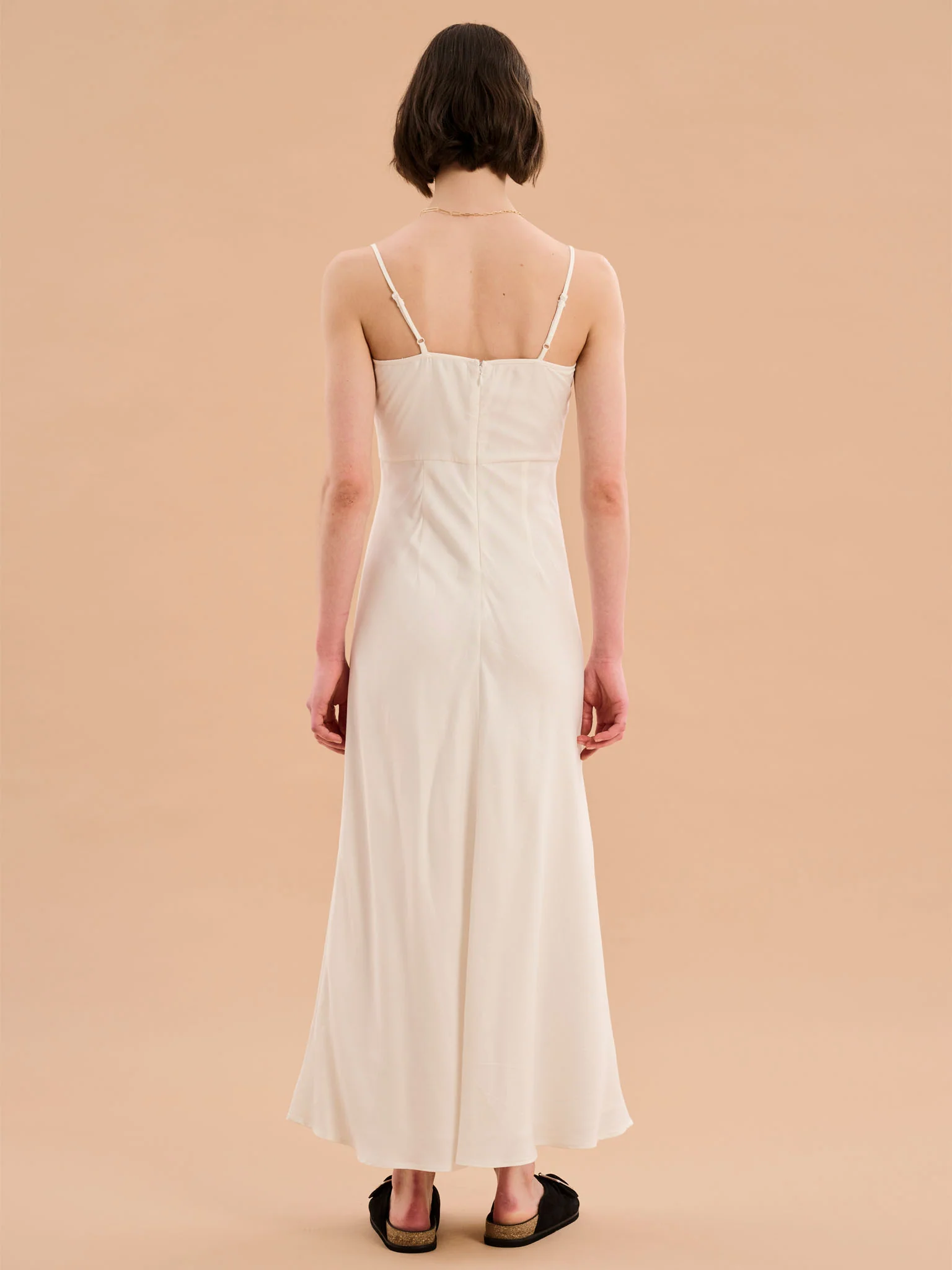 Blossom Strappy Dress in White - Image 2