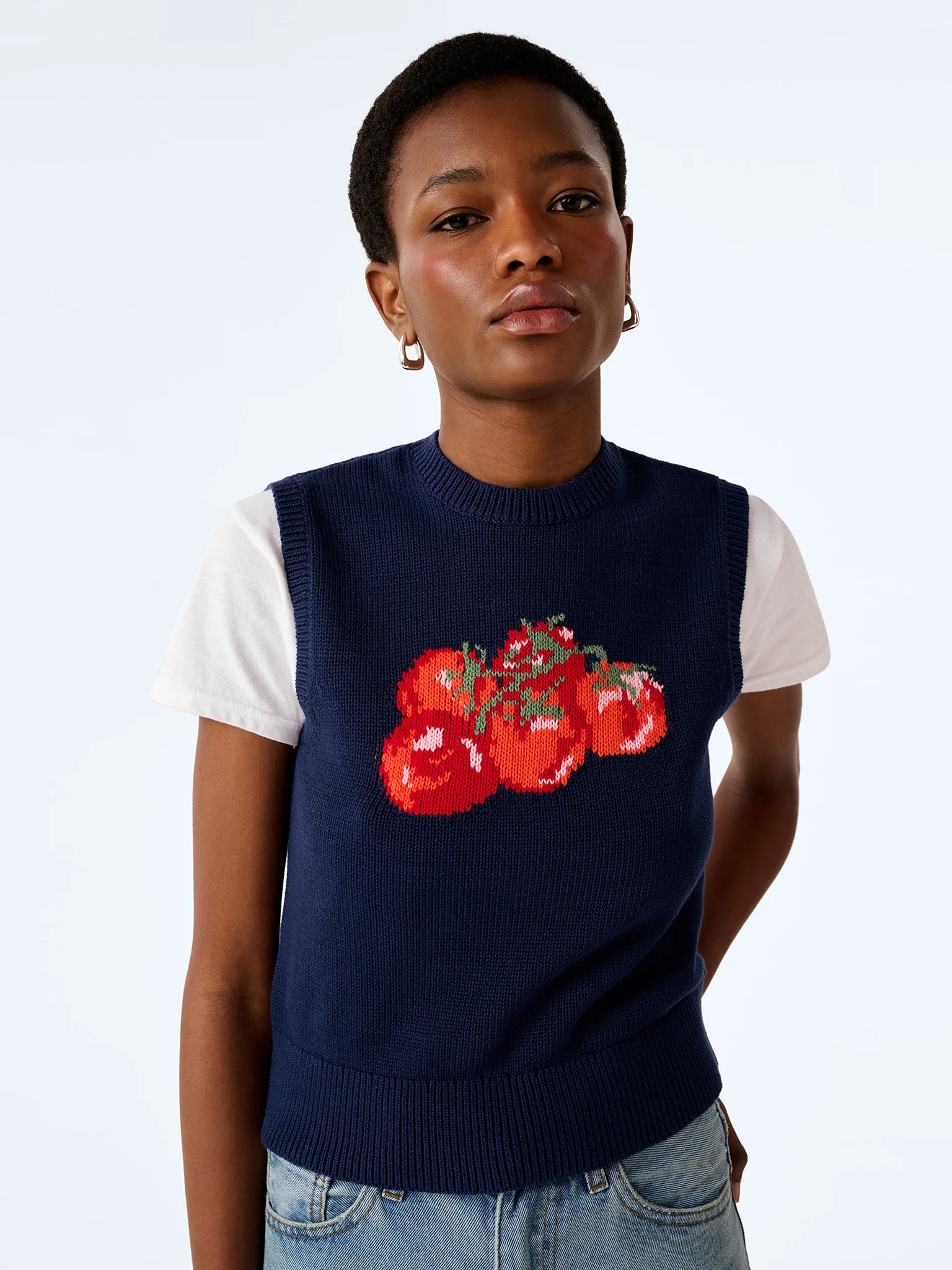 Bob Tomato Vest in Navy - Image 4