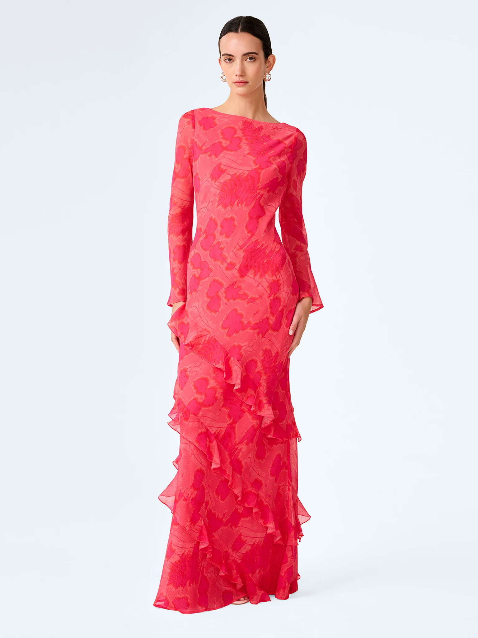 Bridie Dress in Sunset Blur Print