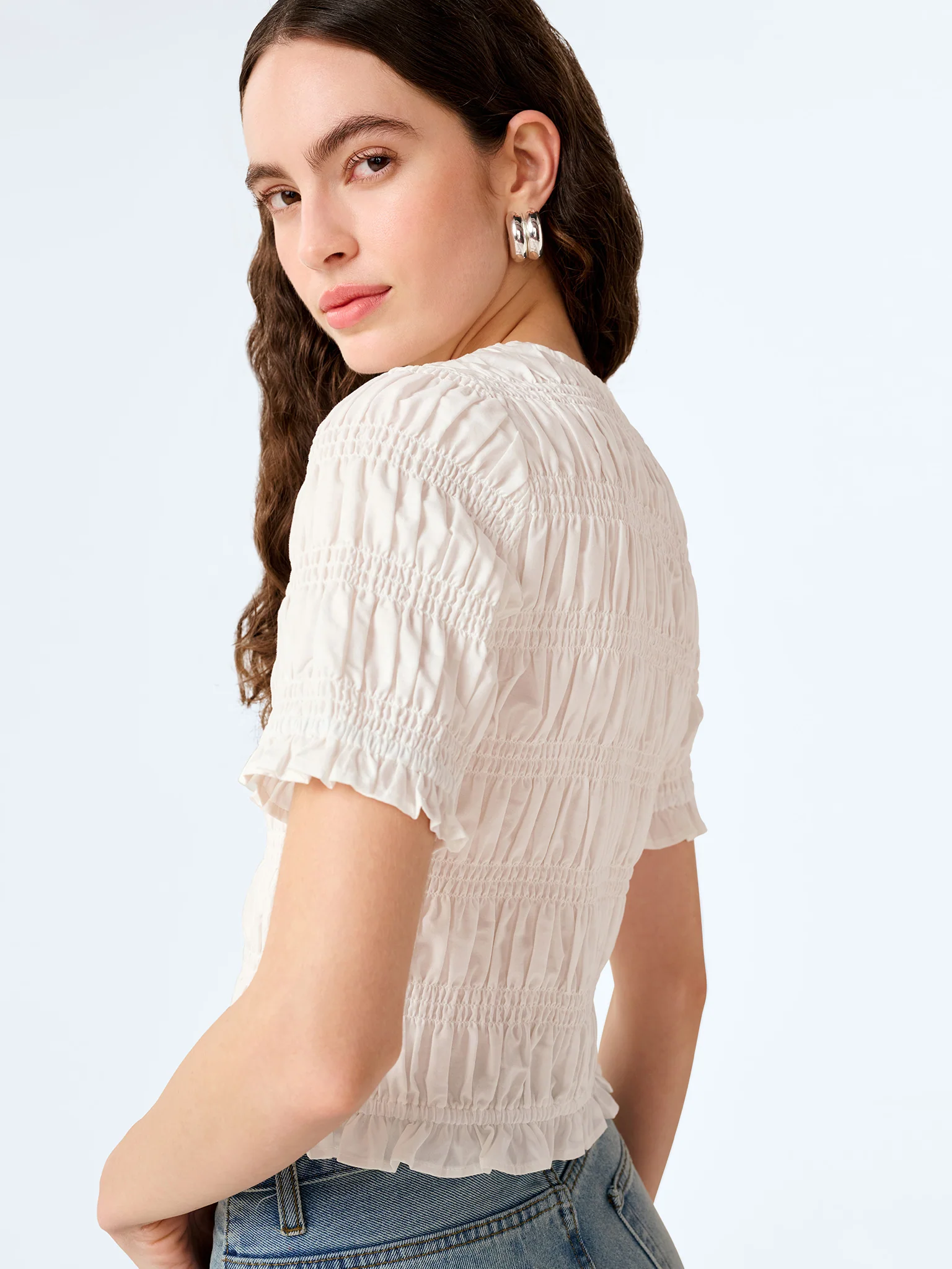Burke Top in White - Image 6