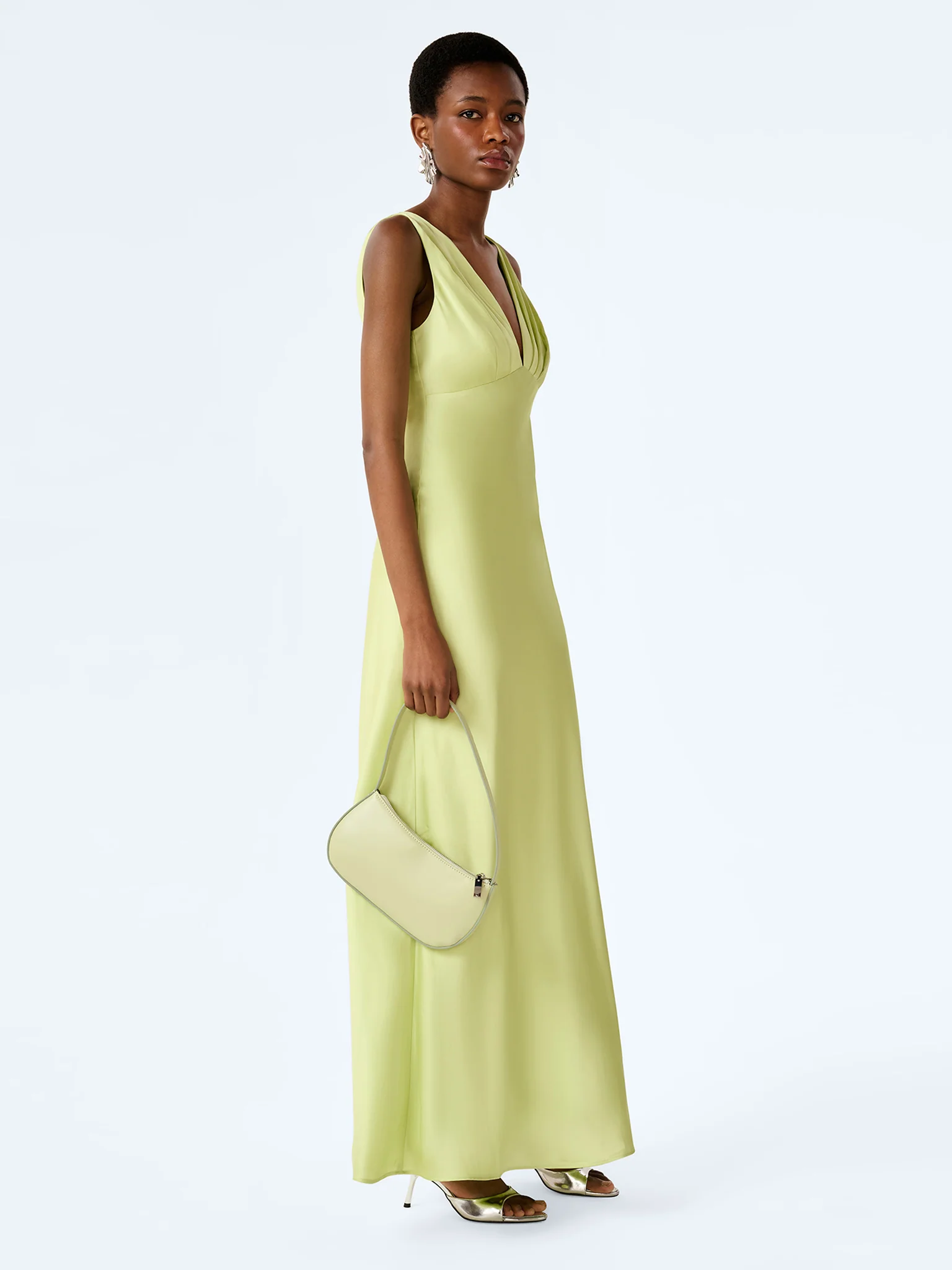 Casey Dress in Shaddow Lime - Image 2