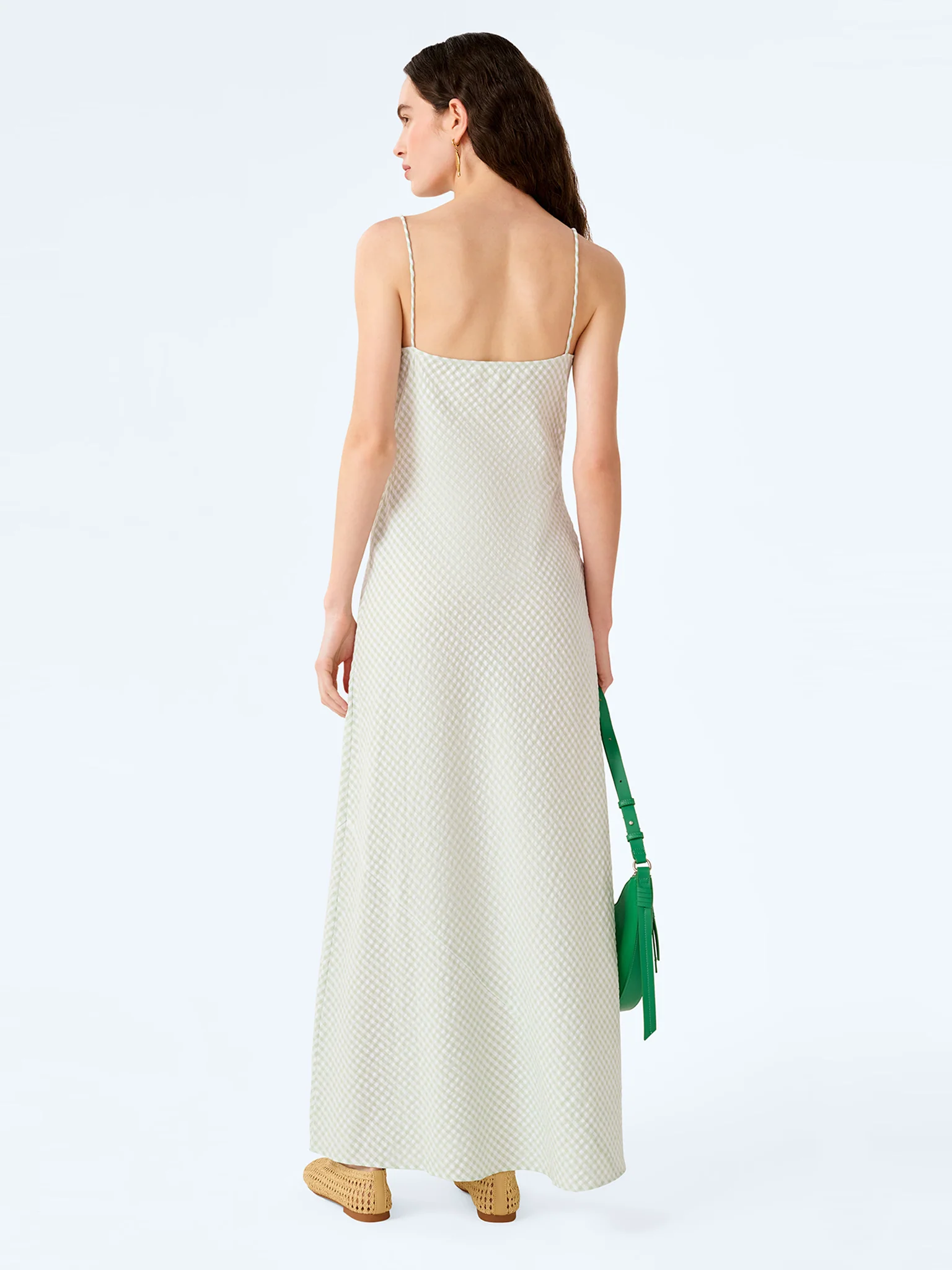Cecile Dress in Mint and White Gingham - Image 3