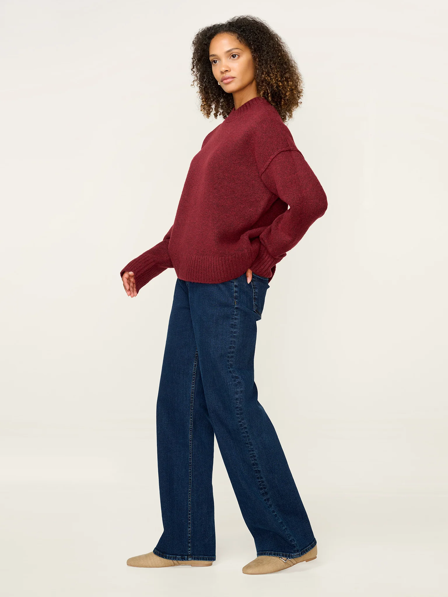 Clementine Jumper in Burgundy - Image 2