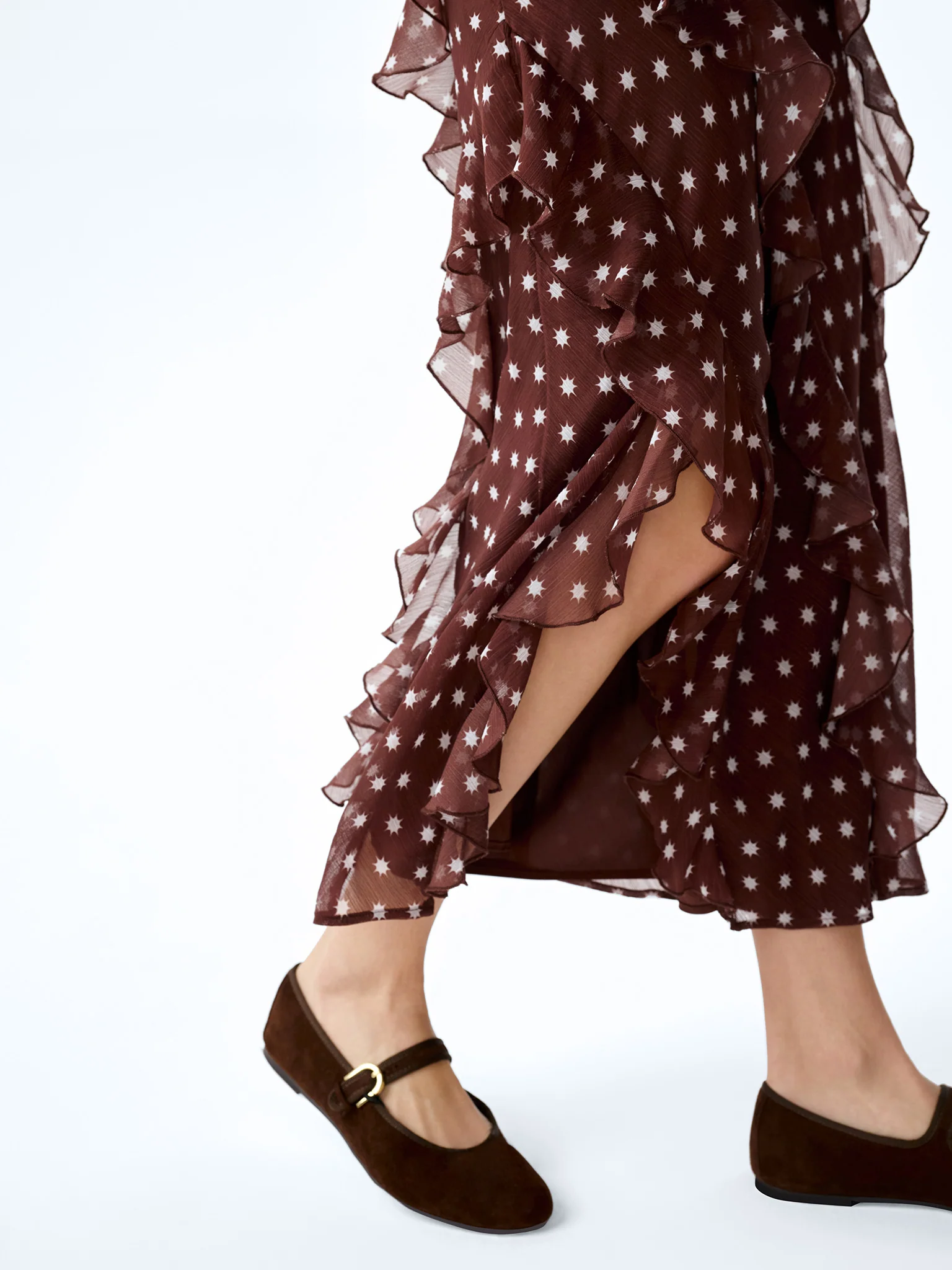 Darline Skirt in Brown Starburst Print - Image 6