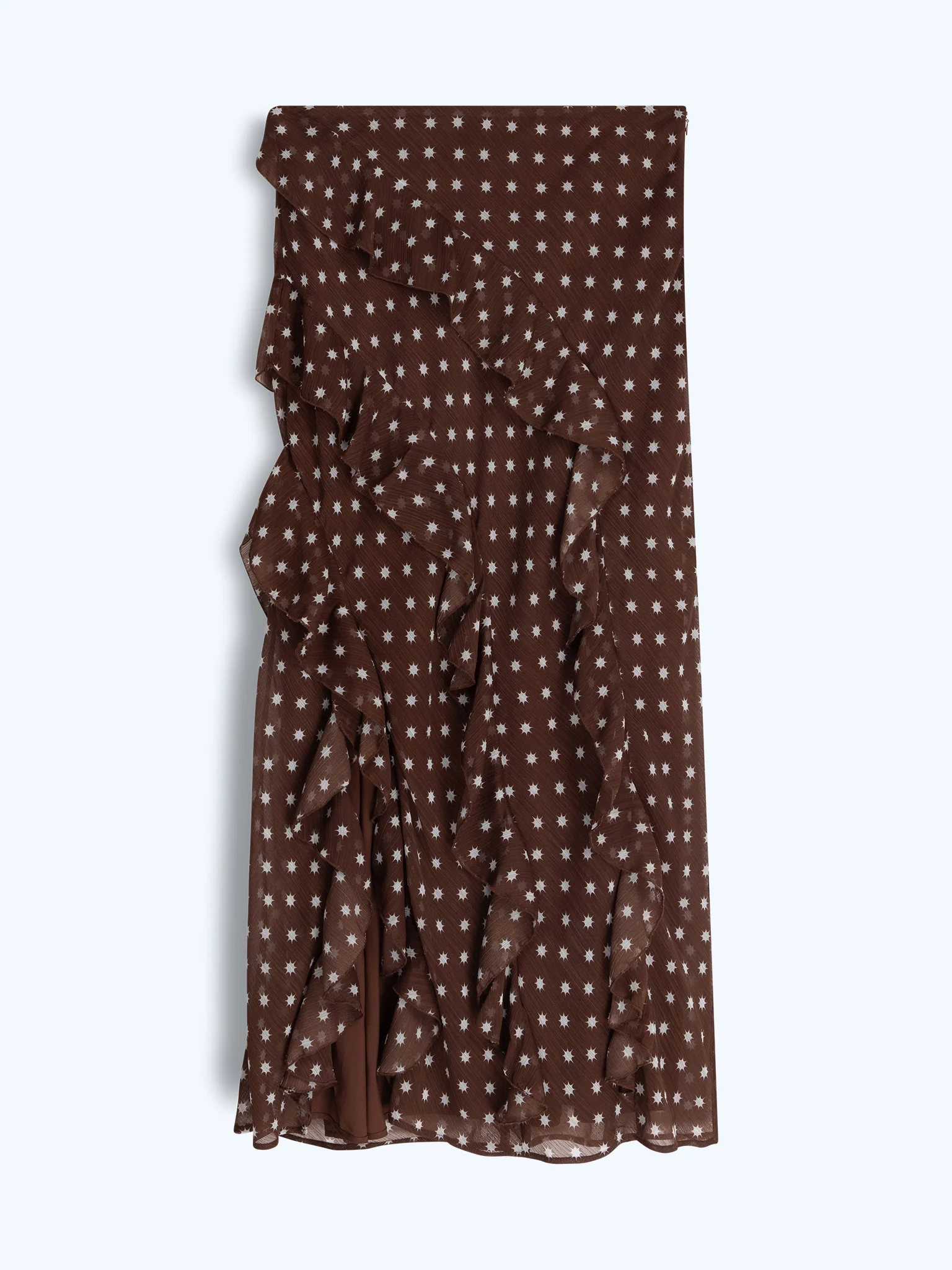Darline Skirt in Brown Starburst Print - Image 8