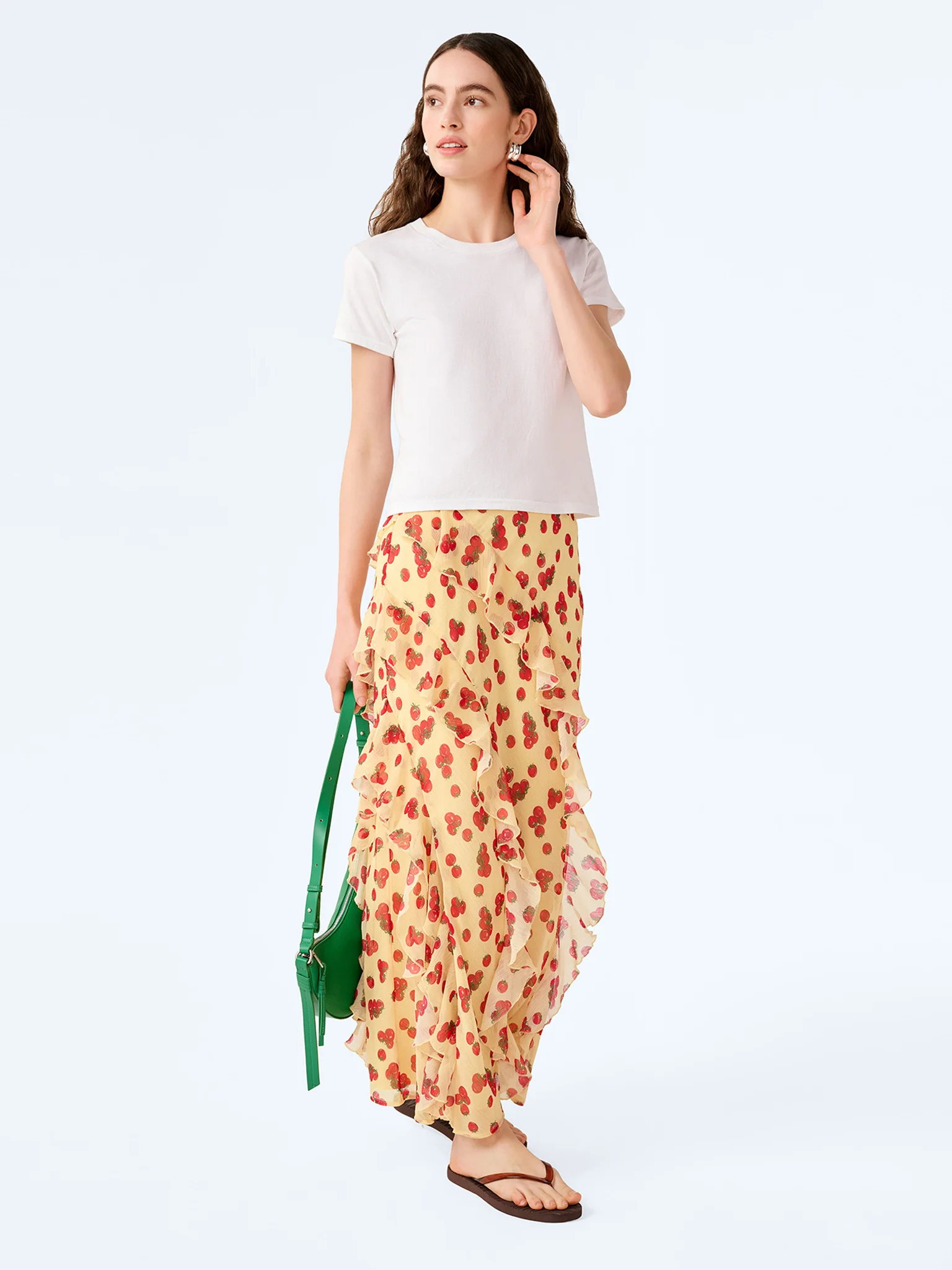 Darline Skirt in Tomato Print - Image 3