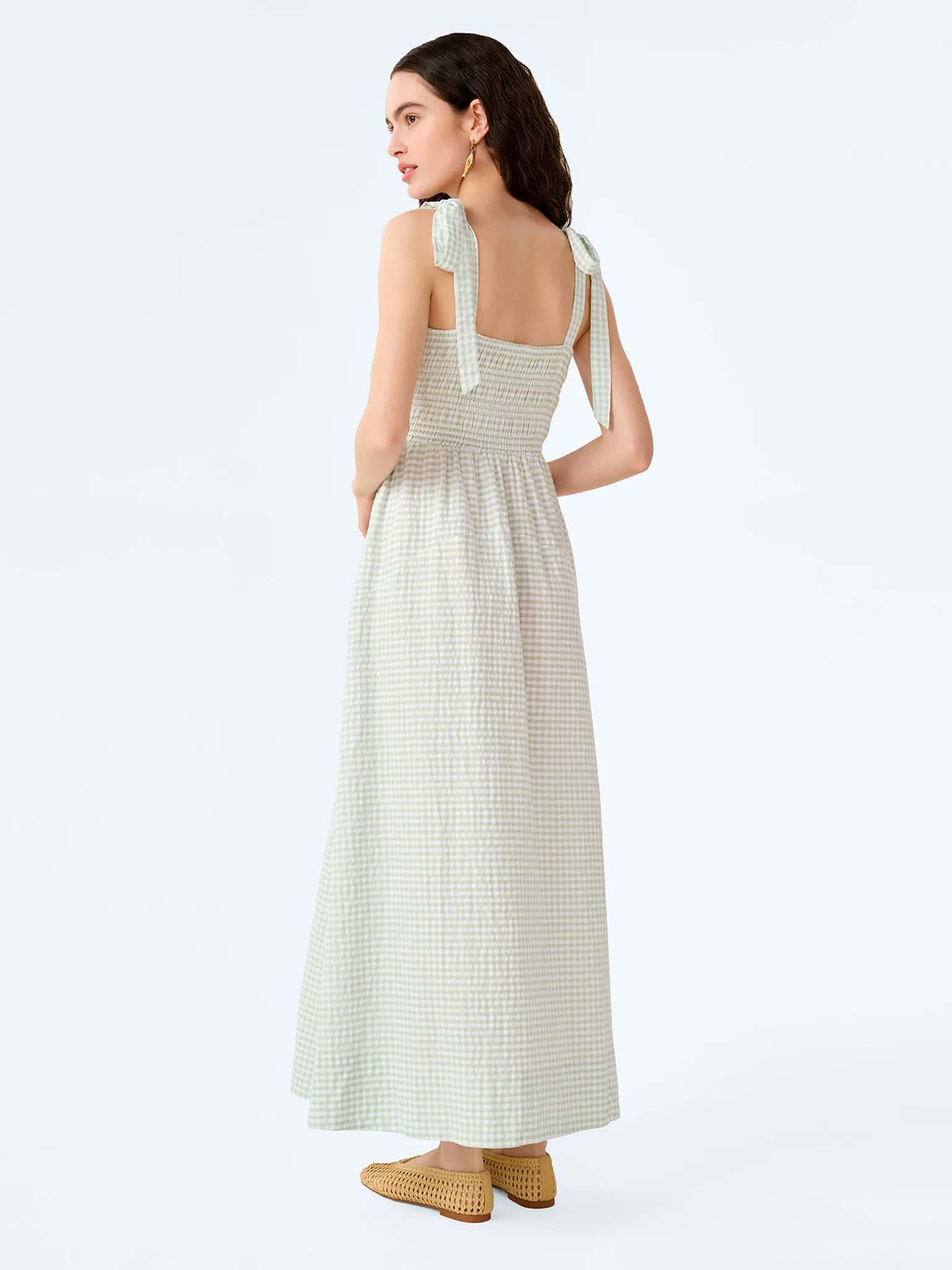 Dixie Dress in Mint and White Gingham - Image 3