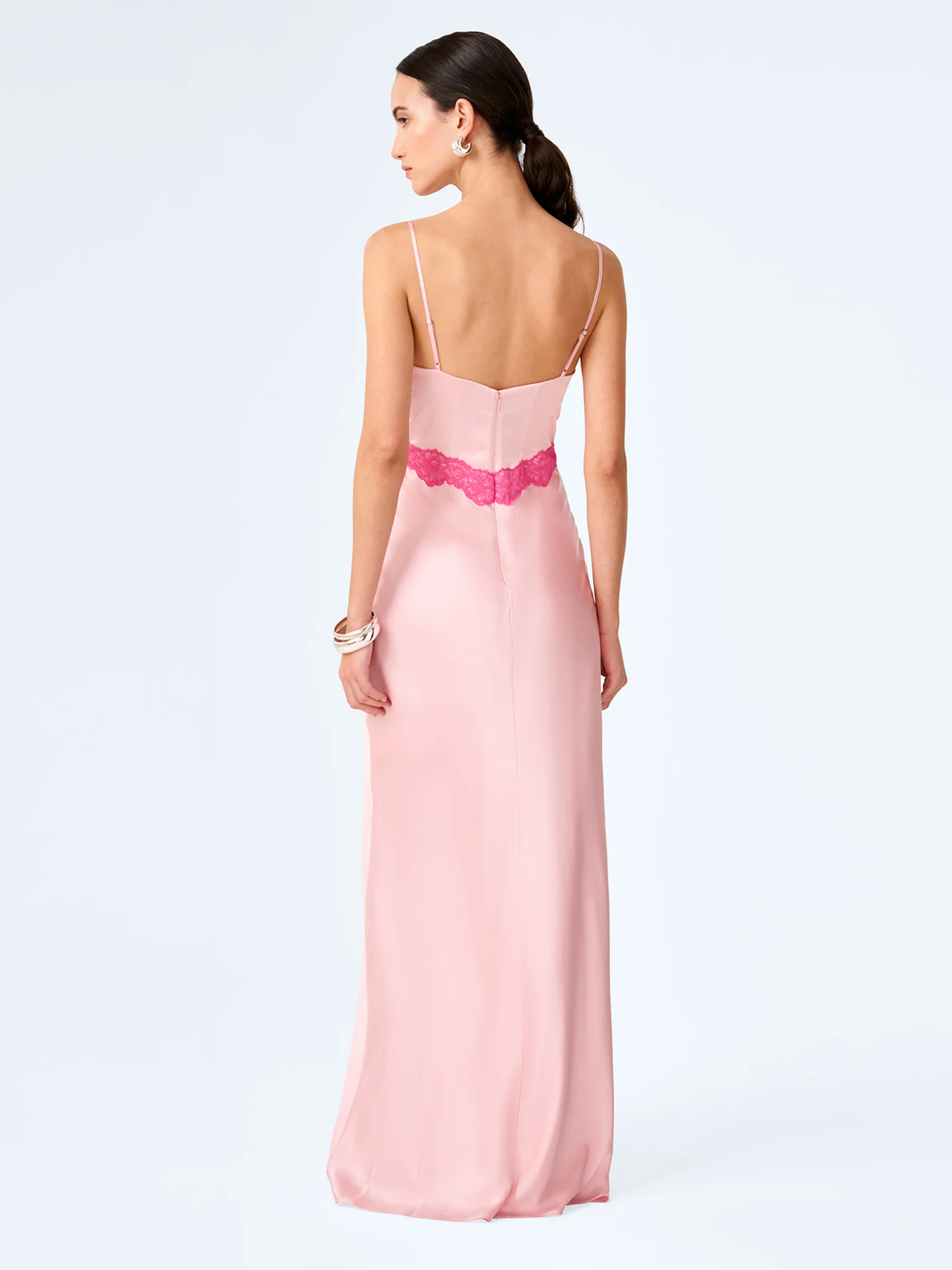 Drew Maxi Dress in Veiled Pink/Pink Yarrow Lace - Image 5