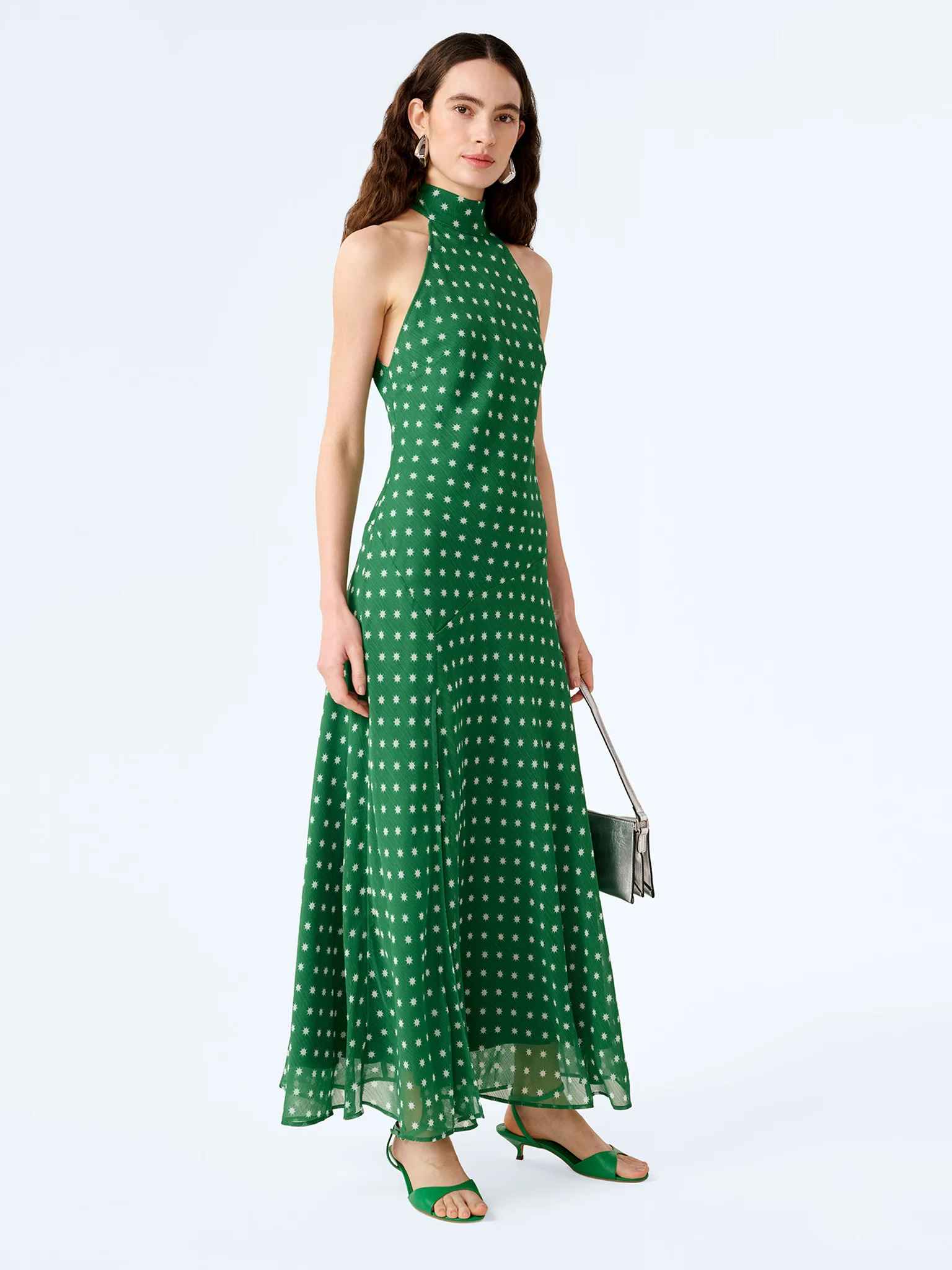 Elsie Dress in Green Starburst - Image 2