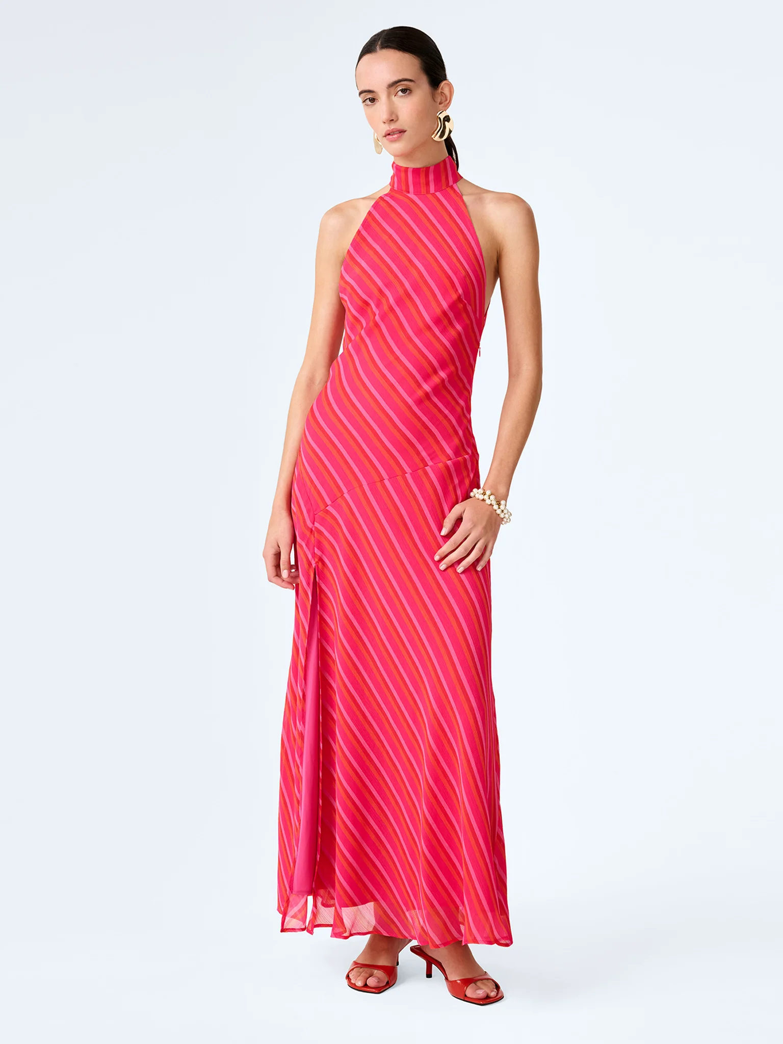 Elsie Dress in Pink and Orange