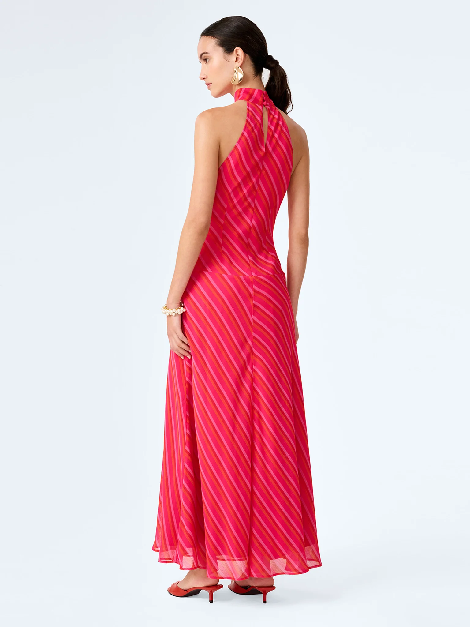 Elsie Dress in Pink and Orange - Image 3