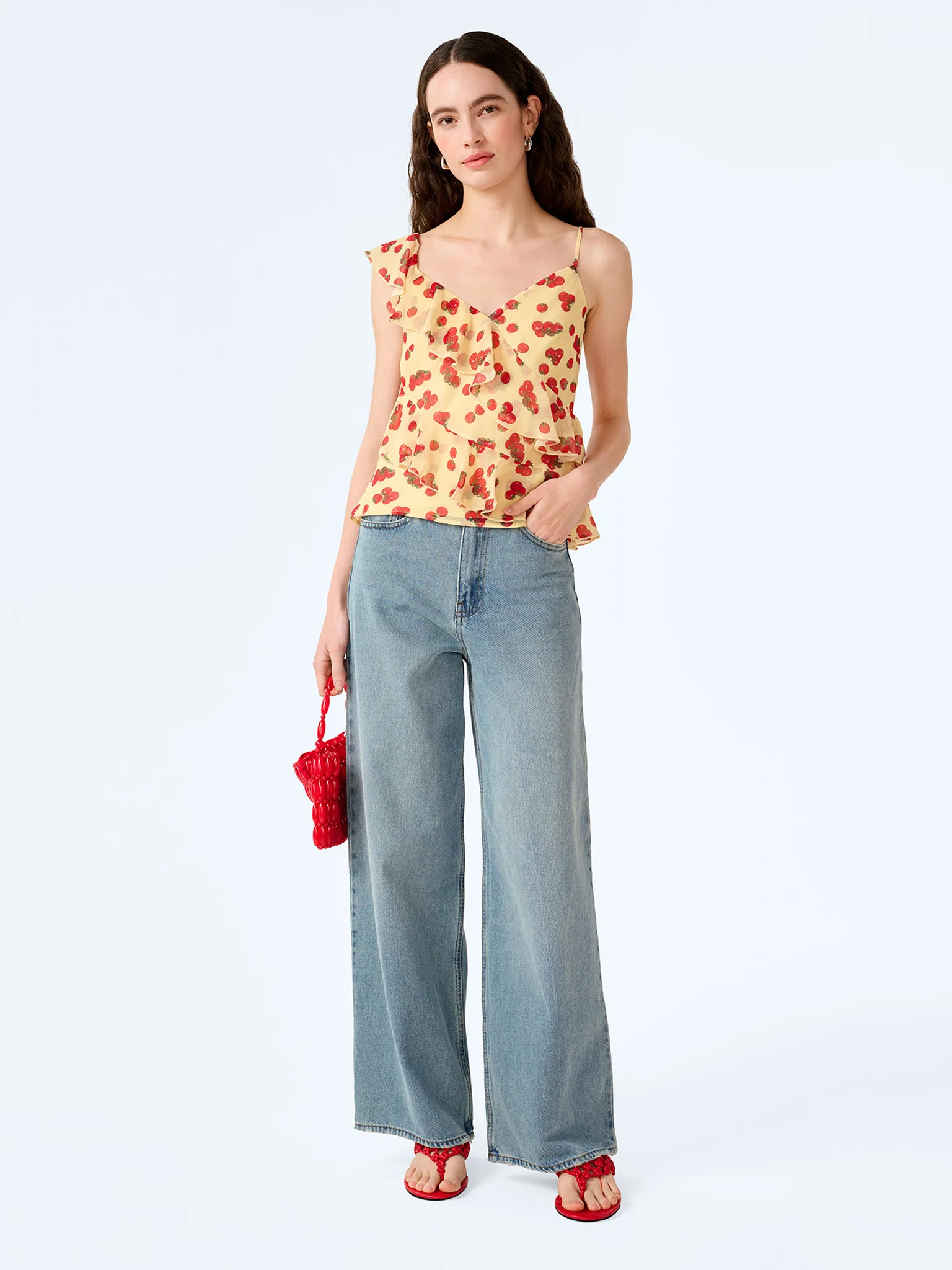 Francie Top in Tomato Print - Image 4