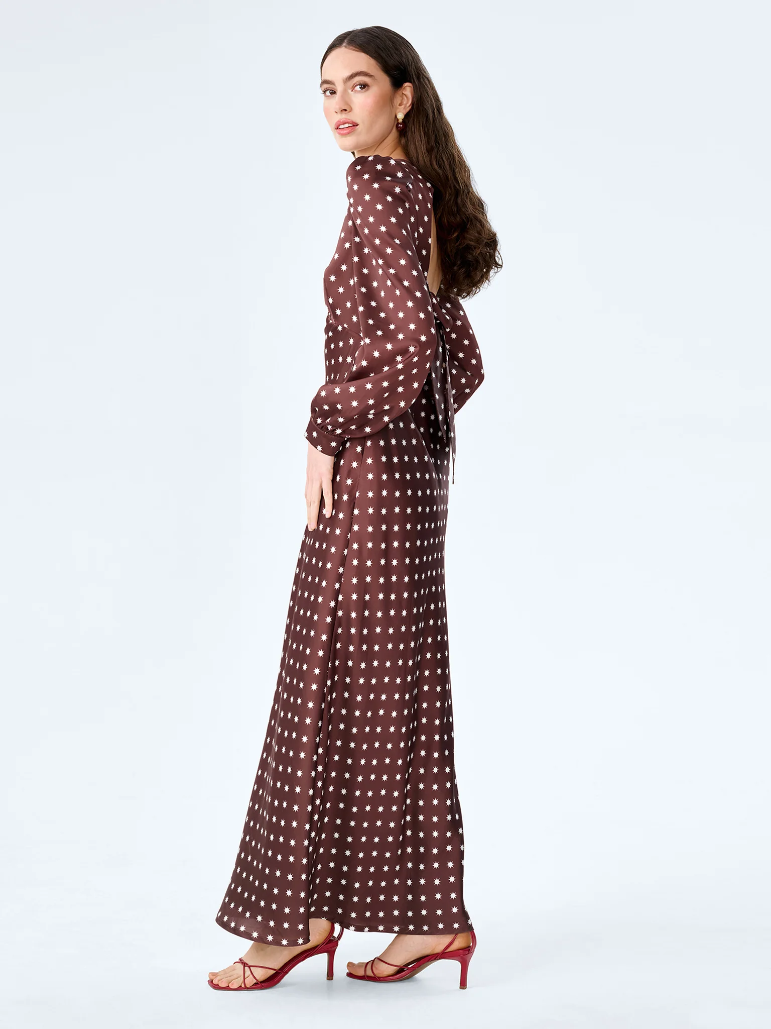 Francoise Dress in Brown Starburst - Image 2