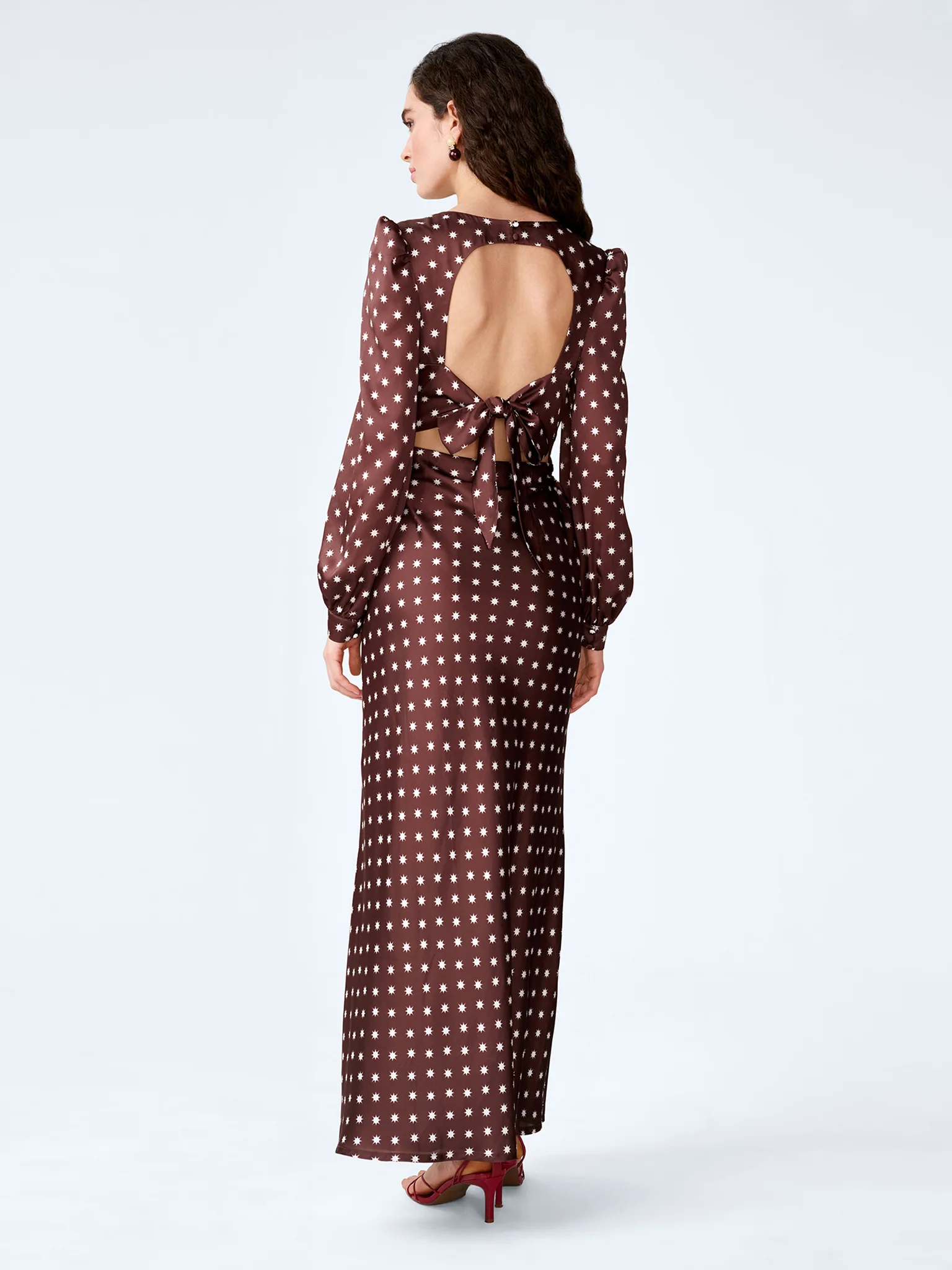 Francoise Dress in Brown Starburst - Image 3