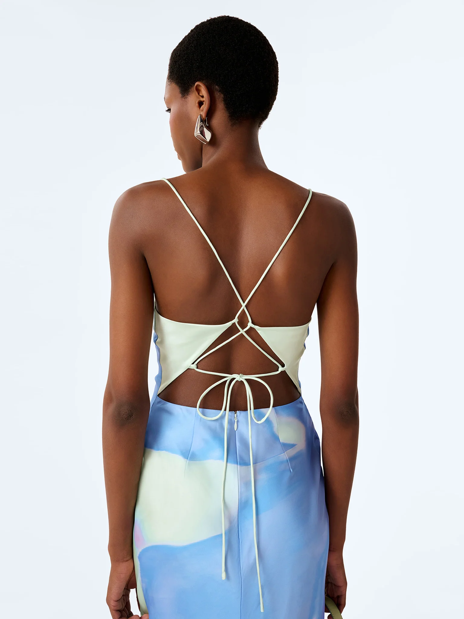 Ginny Dress in Mint Glitched Floral Placement - Image 4