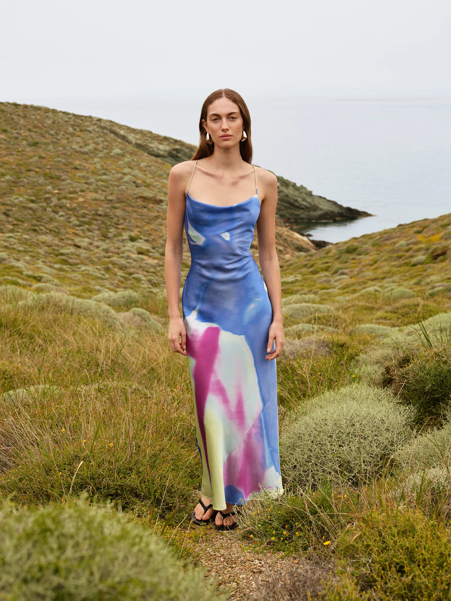 Ginny Dress in Mint Glitched Floral Placement - Image 6