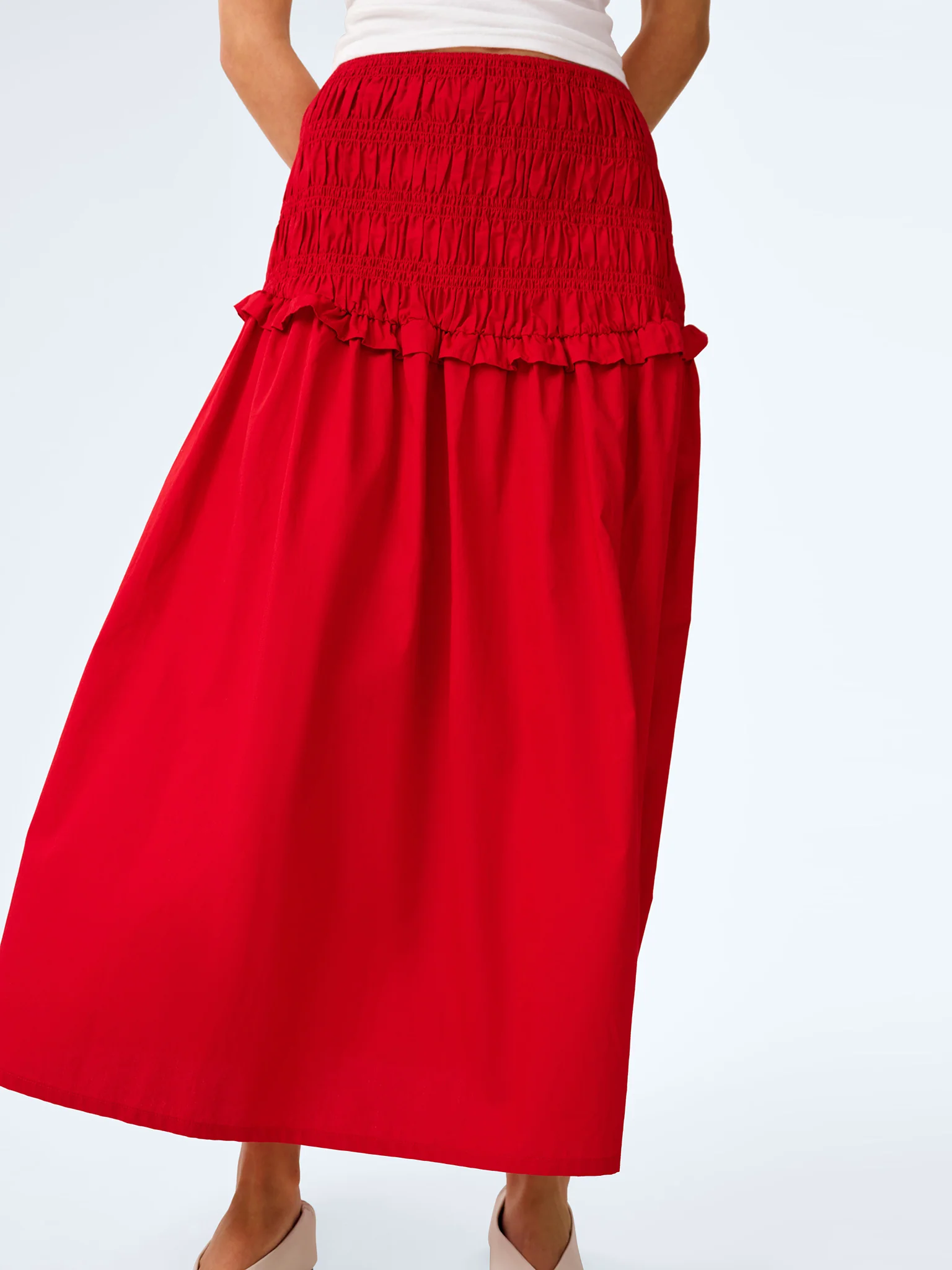 Haley Skirt in Barbados Cherry - Image 3