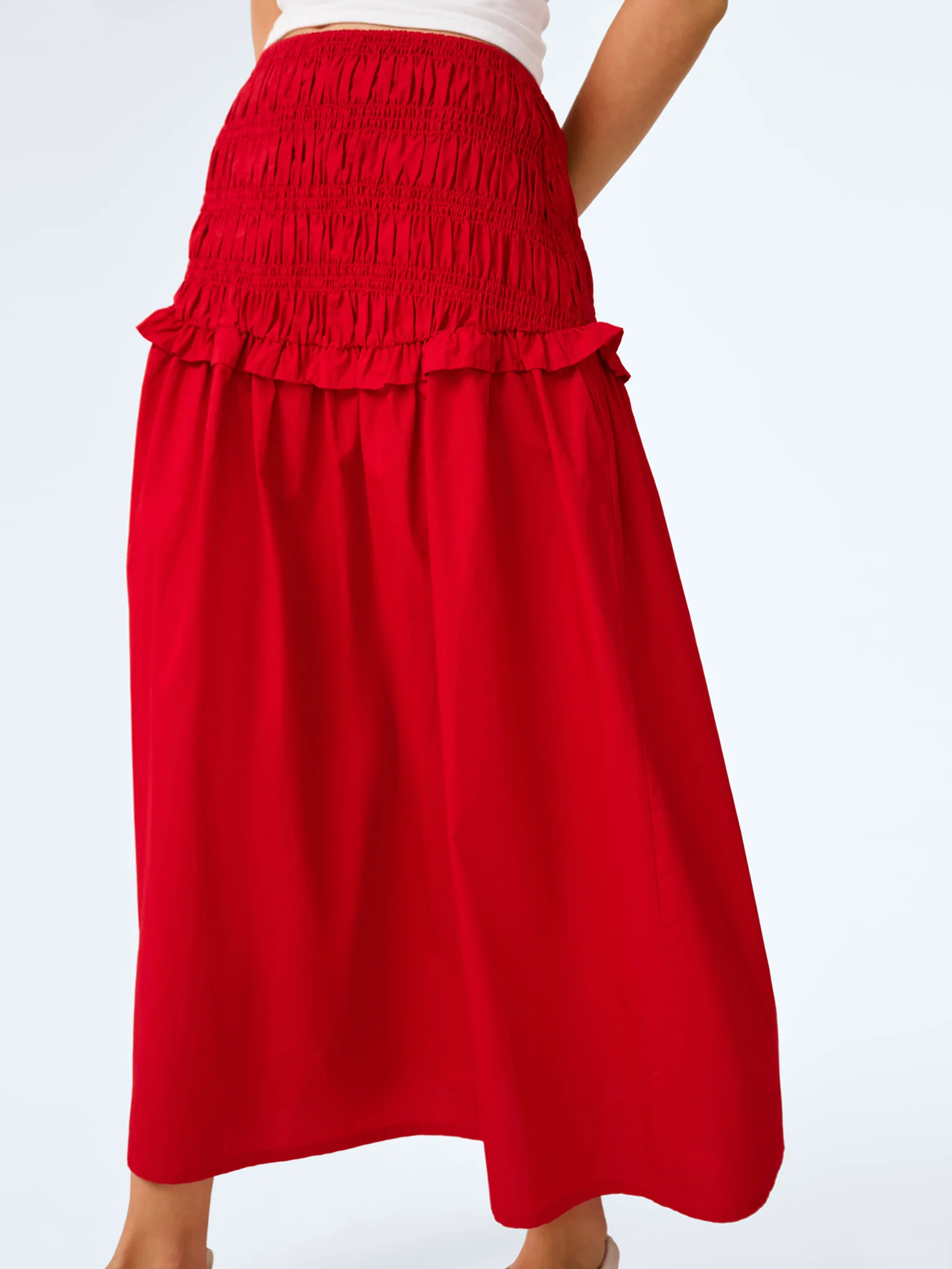 Haley Skirt in Barbados Cherry - Image 7
