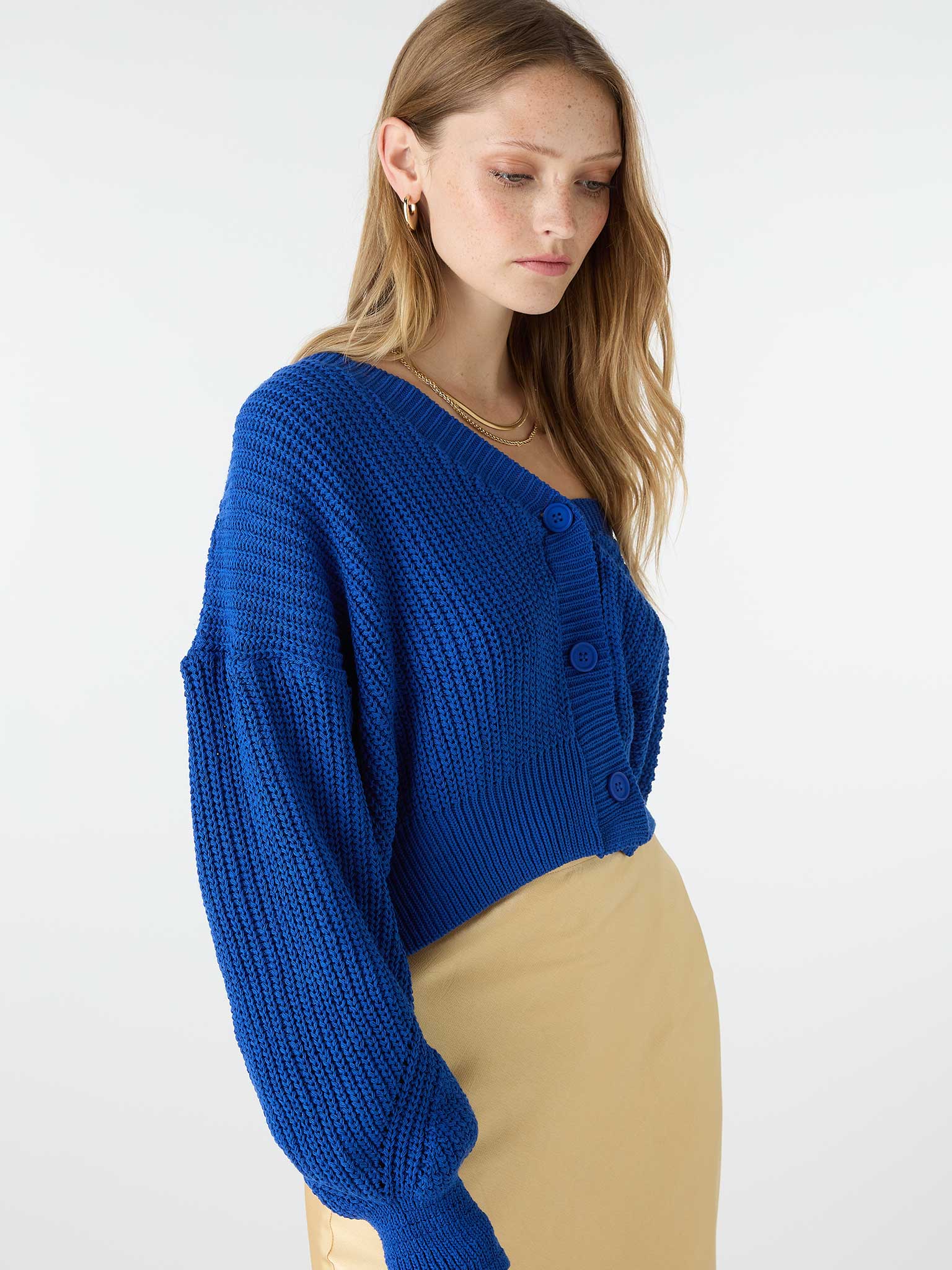 Hopper Oversized Cardigan in Cobalt Blue - Image 2