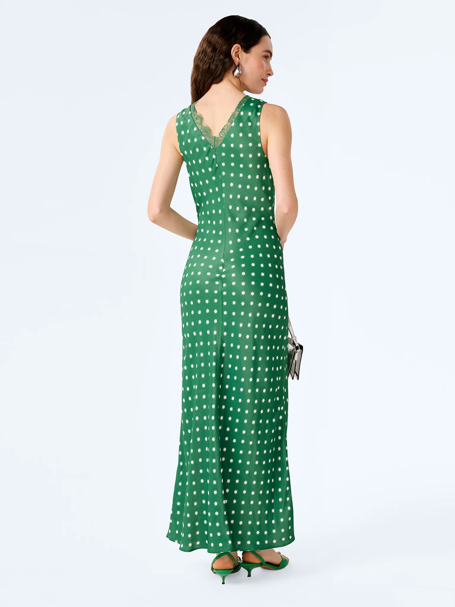 Jennifer Dress in Green Starburst Print - Image 2
