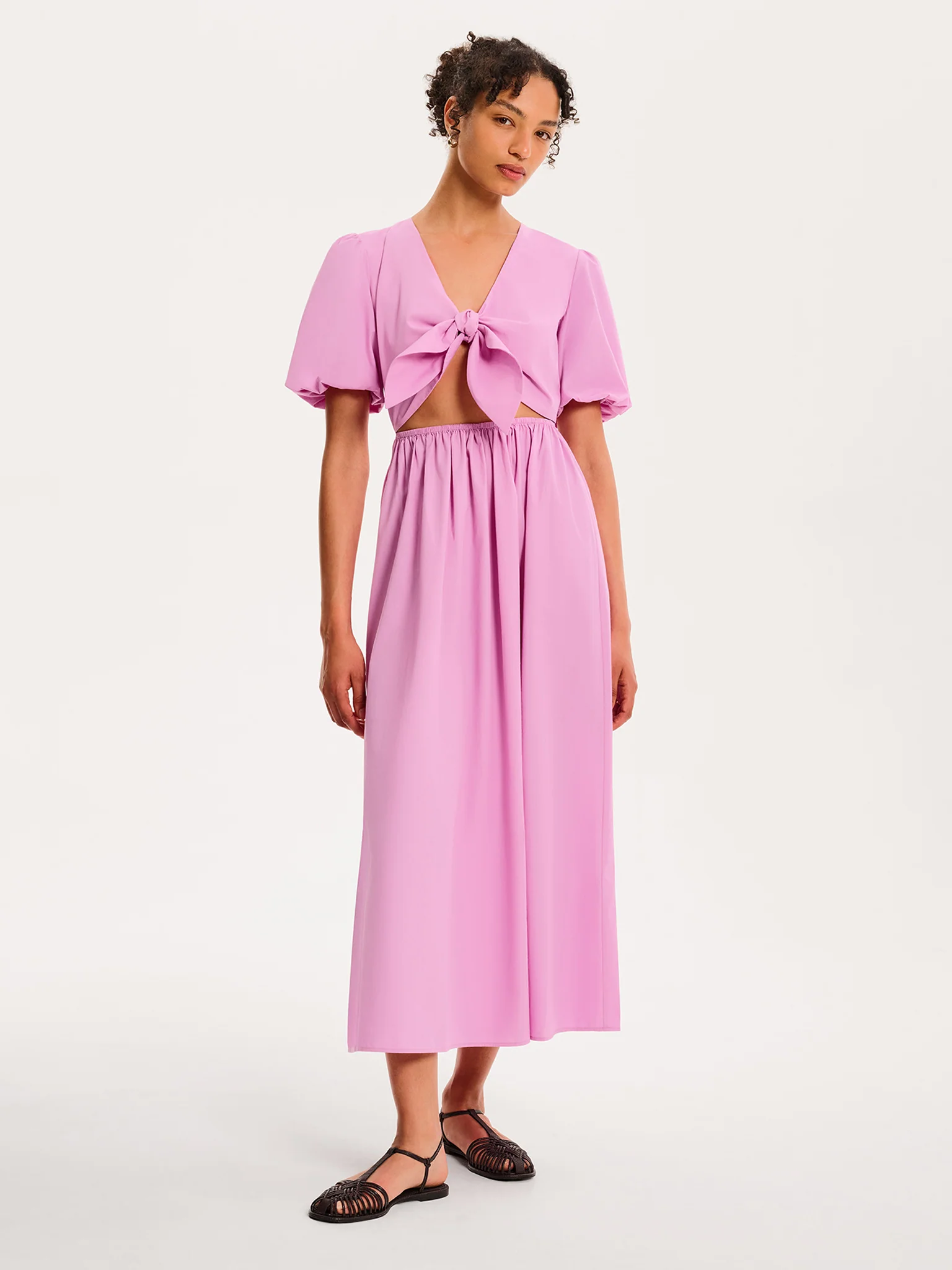 Joy Midi Dress in Lilac