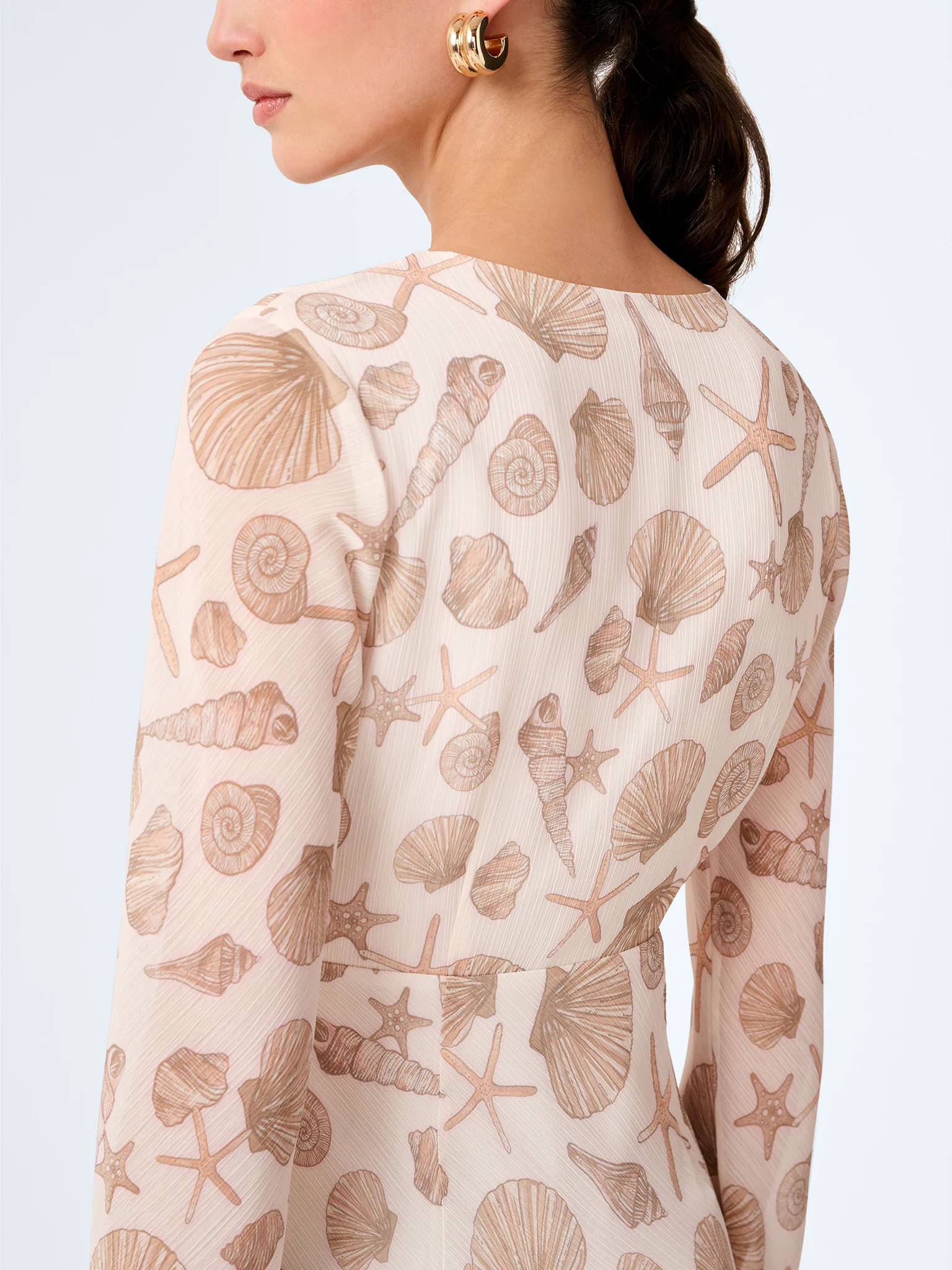Marj Dress in Painterly Shell Print - Image 3