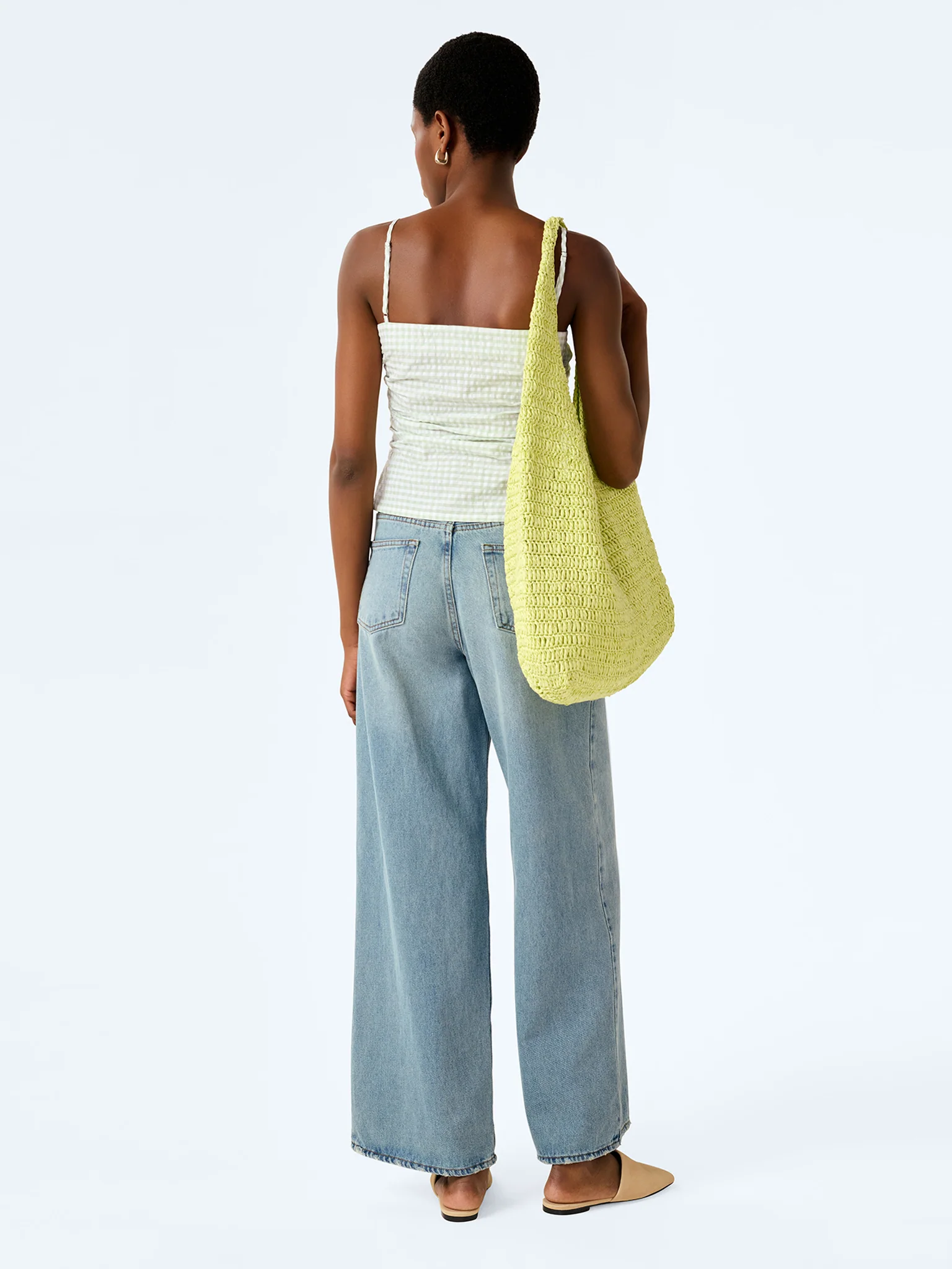Mars Top in Mint and White Gingham - Image 3