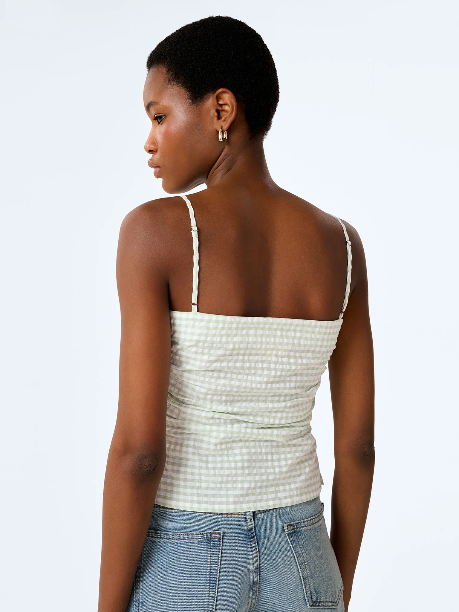 Mars Top in Mint and White Gingham - Image 4