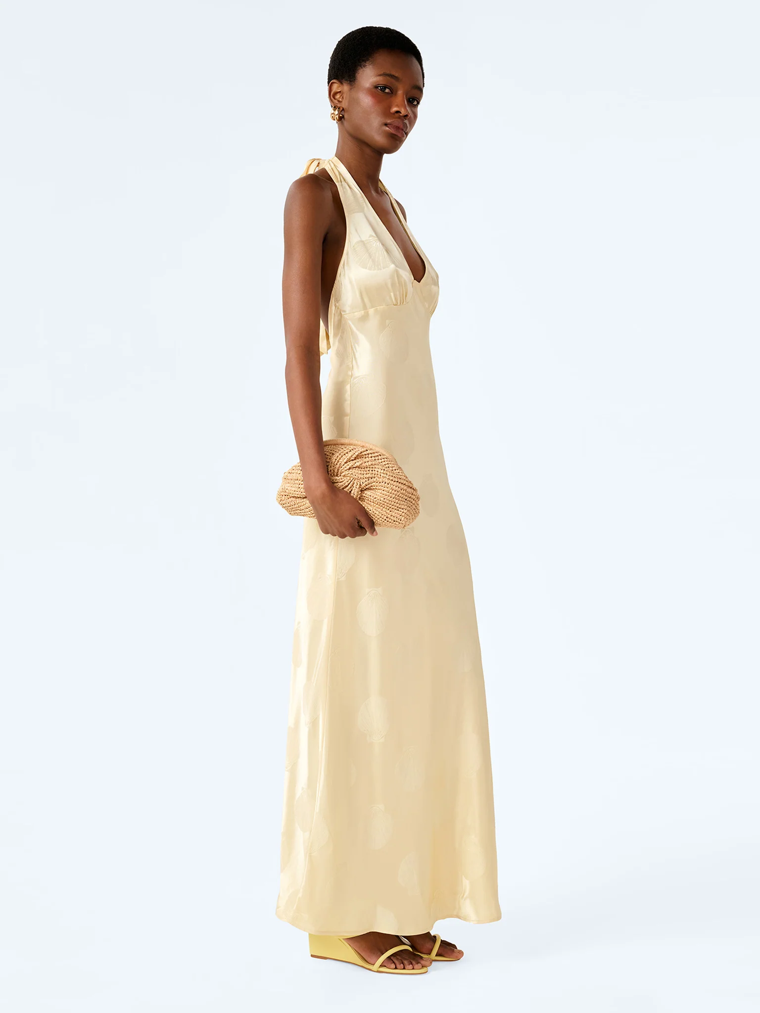 Teo Maxi Dress in Double Cream - Image 3