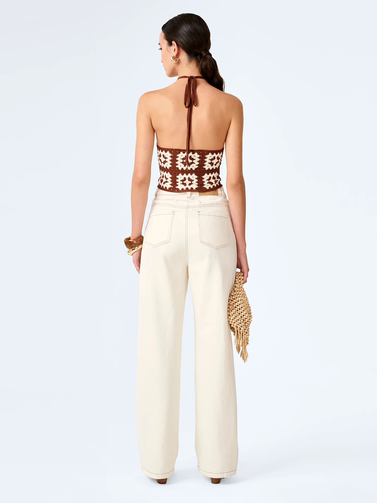 Miles Top in Brown and Cream - Image 5
