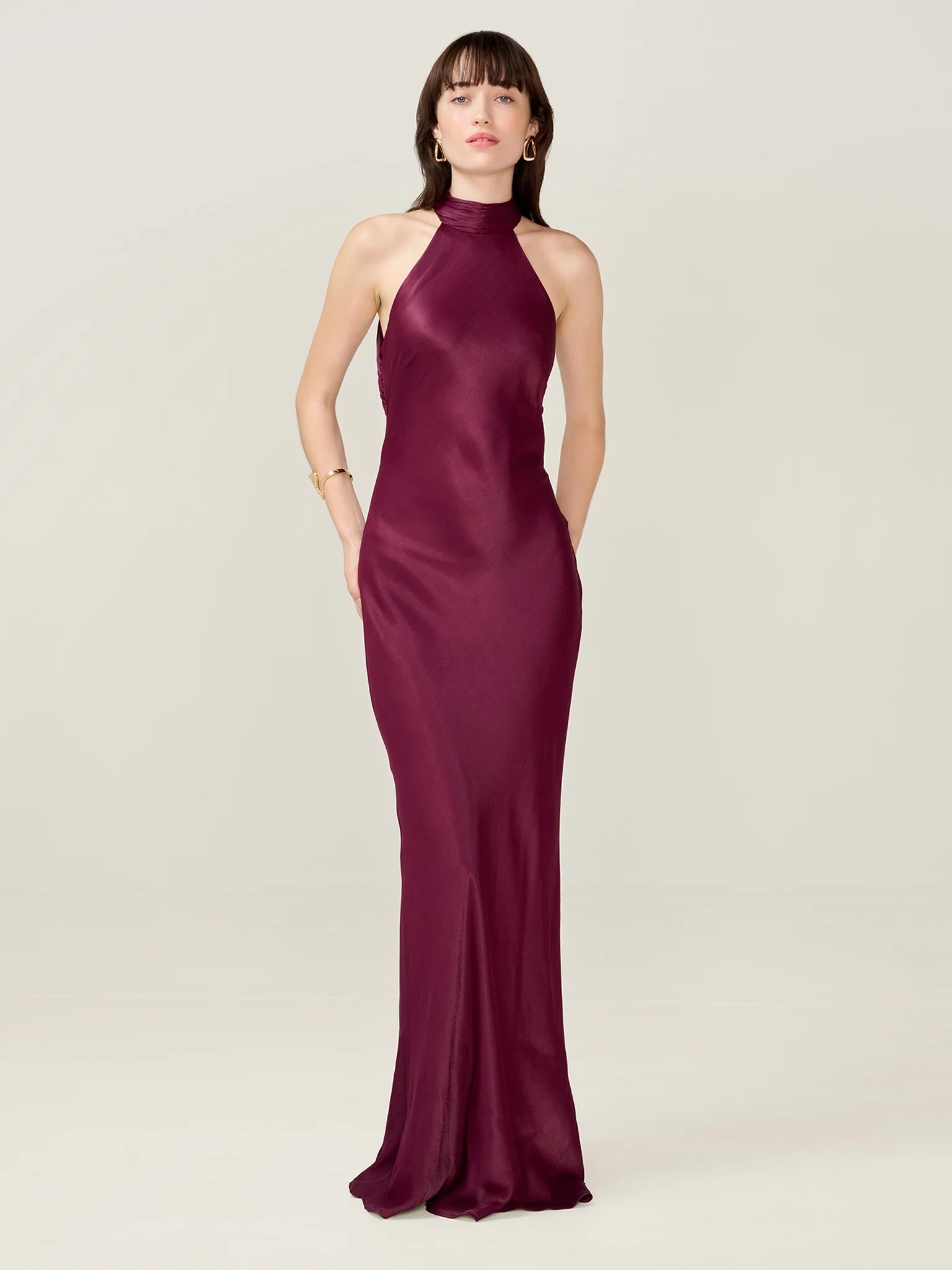 Milos Dress in Deep Wine