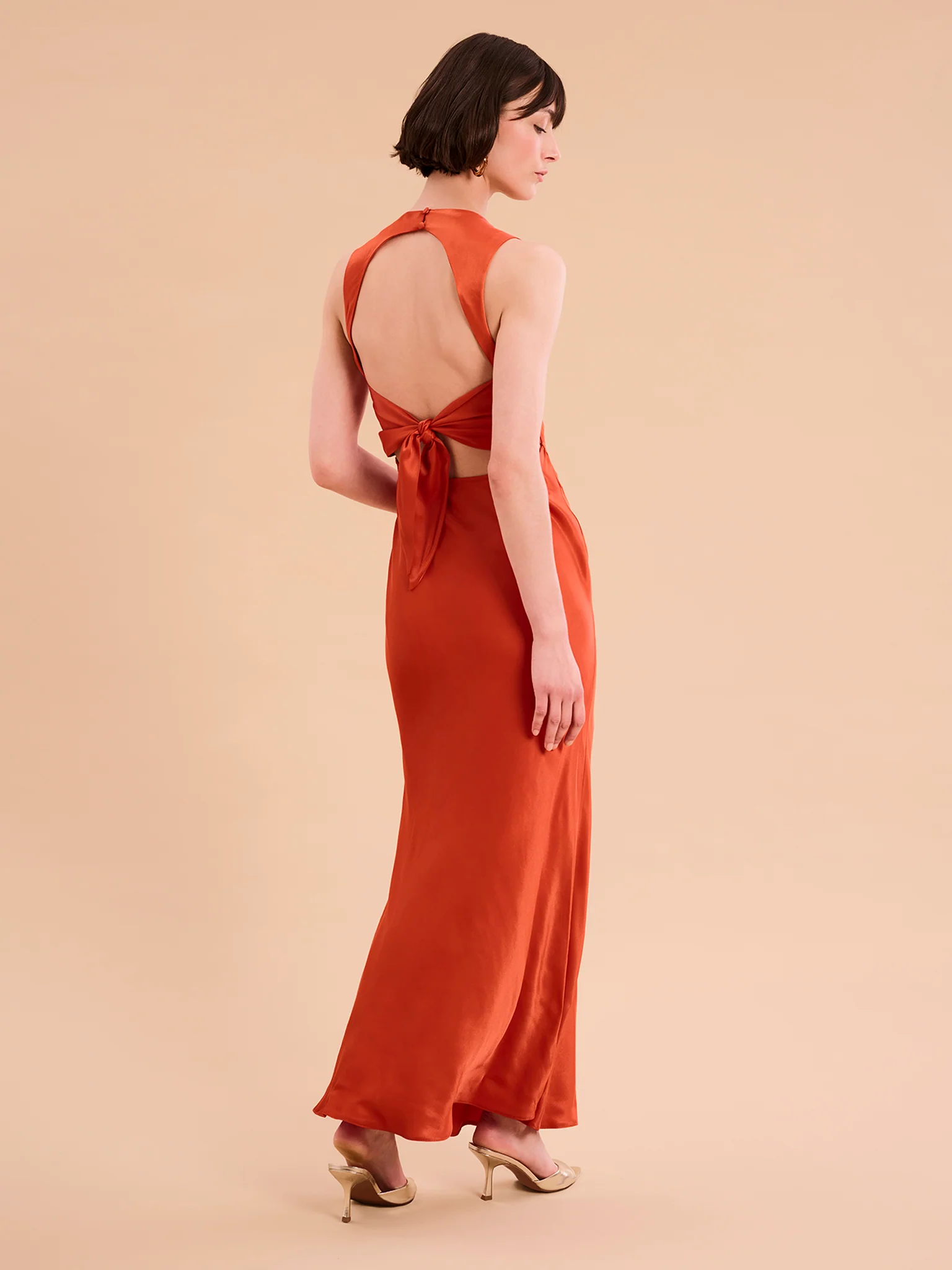 Nova Dress in Burnt Orange - Image 2
