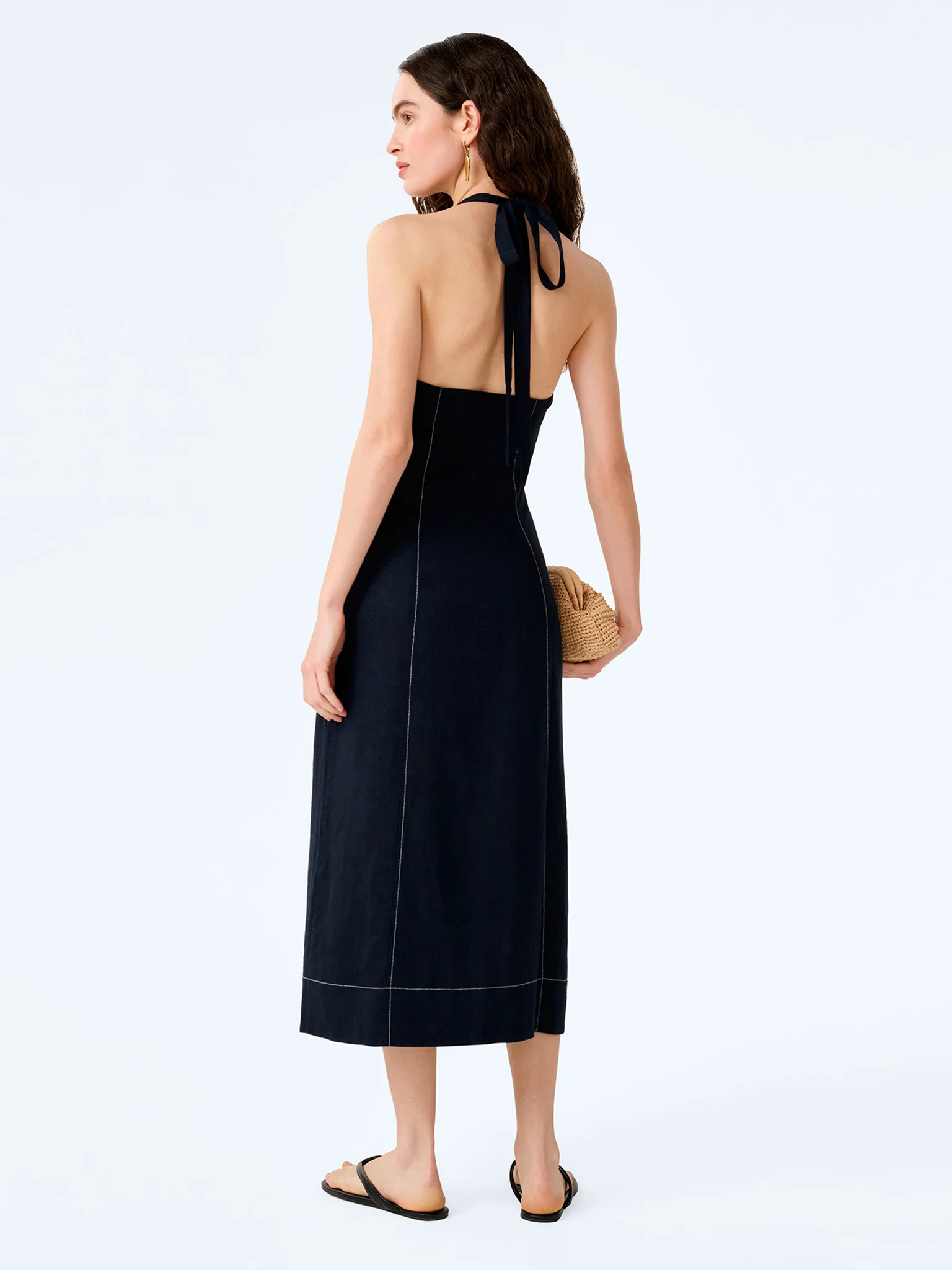 Octavia Dress in Navy - Image 5