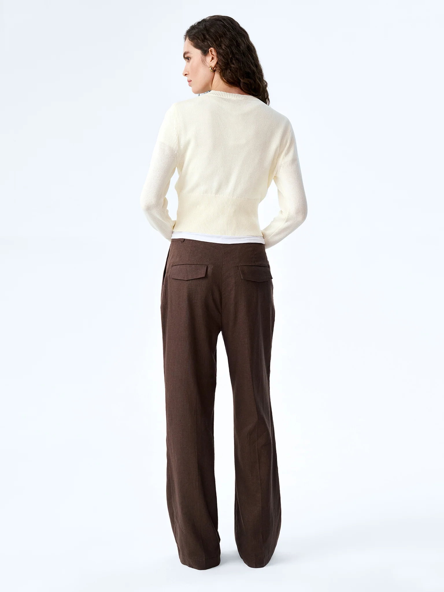 Pearl Trouser in Chocolate - Image 3