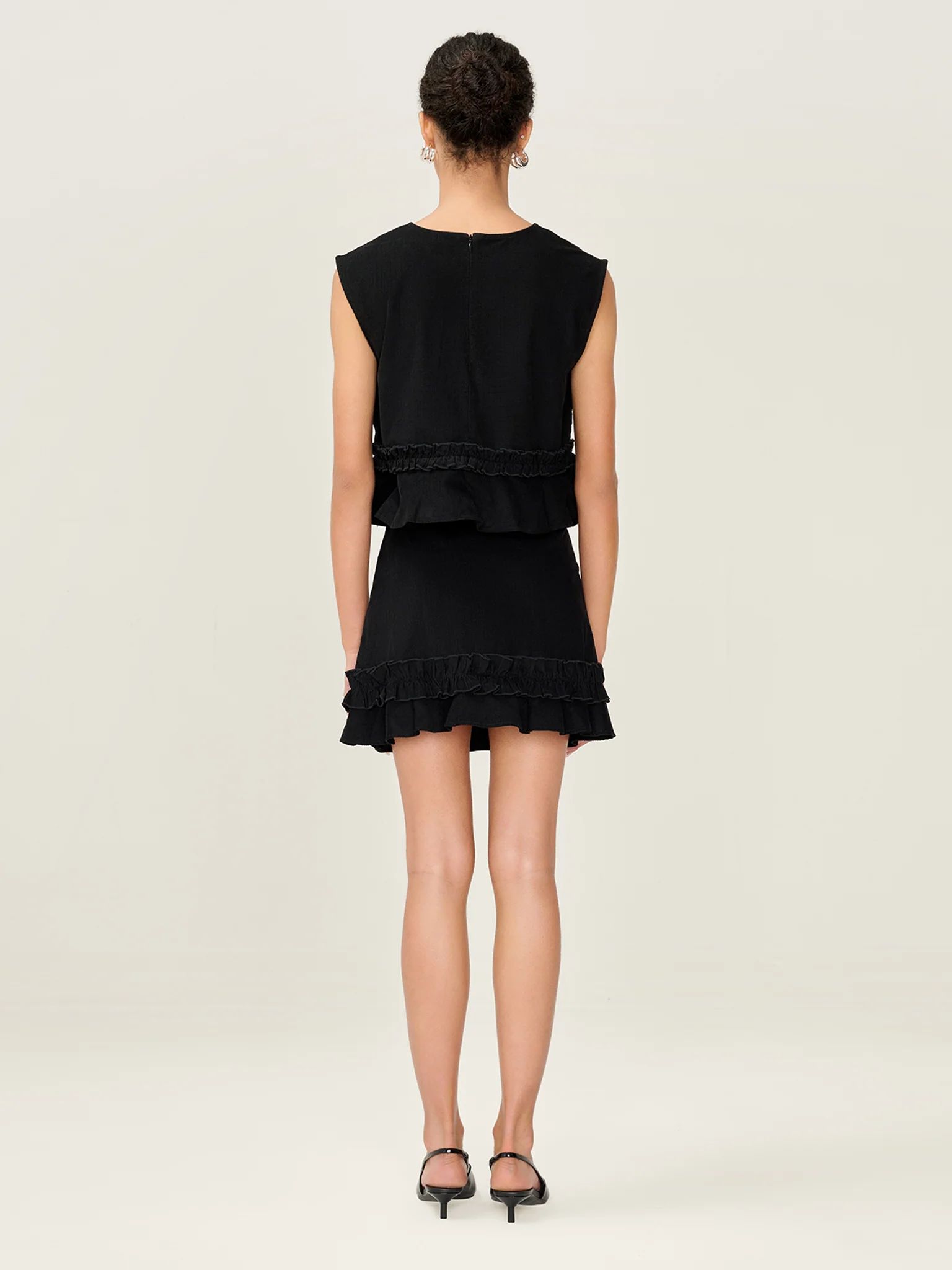 Prudie Cord Skirt in Black - Image 5