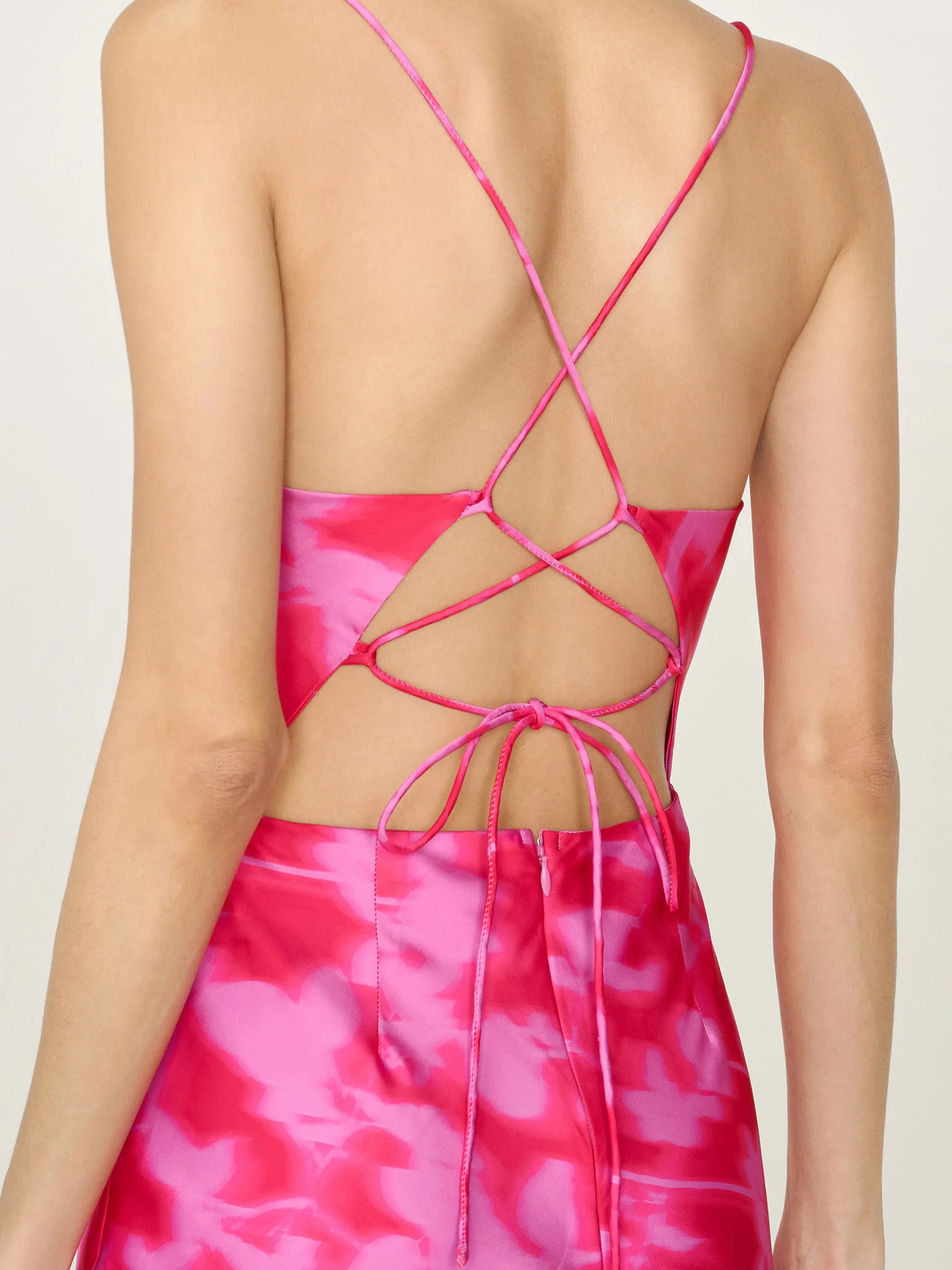 Riviera Dress in Blurred Floral Magenta - Image 6