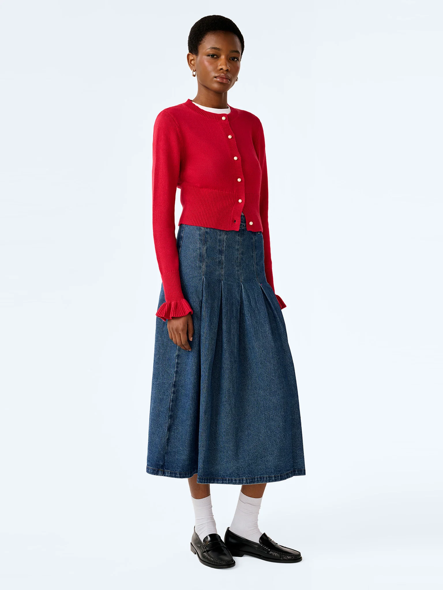 Sylvie Cardigan in Red - Image 4