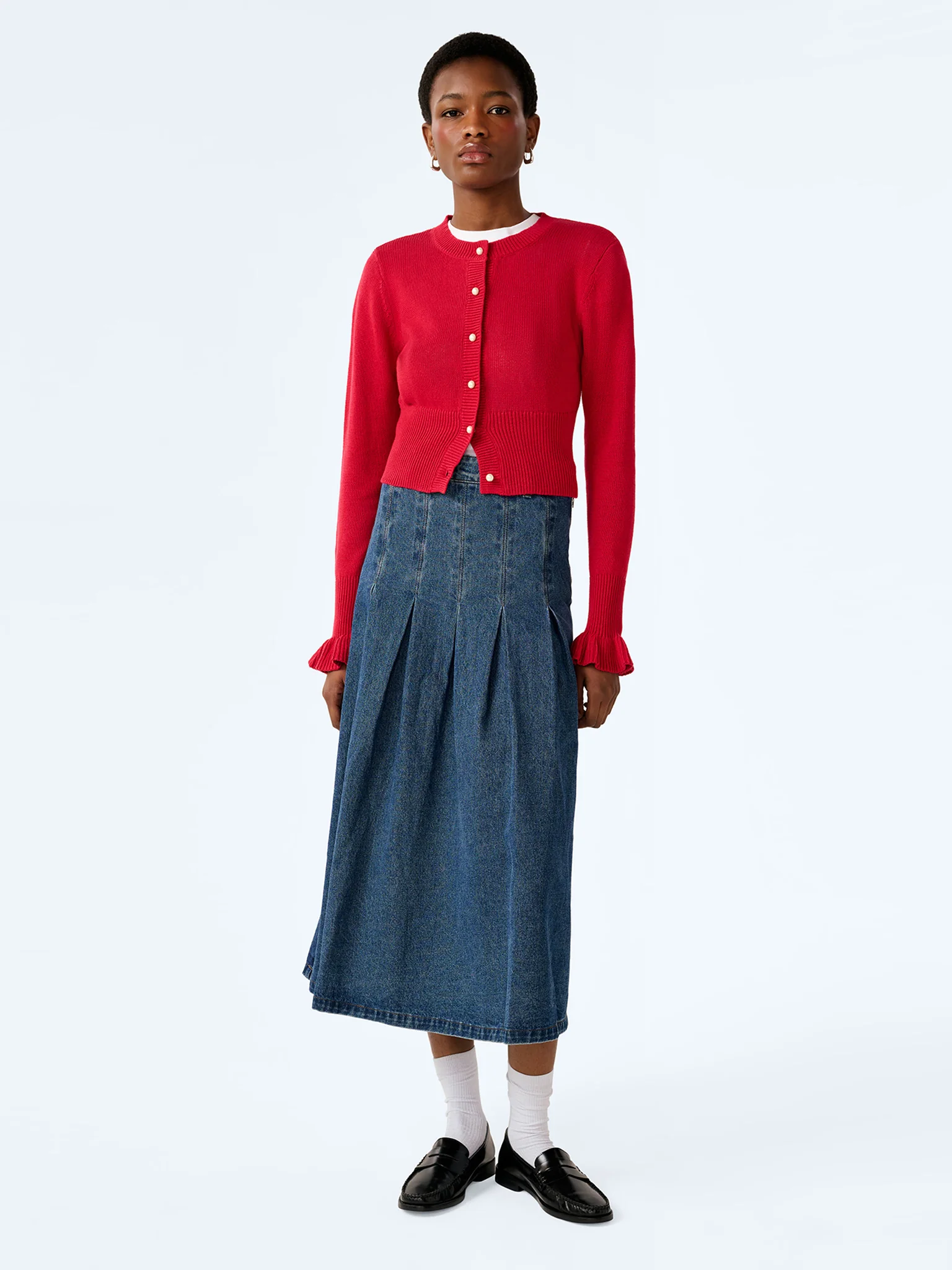 Sylvie Cardigan in Red - Image 5