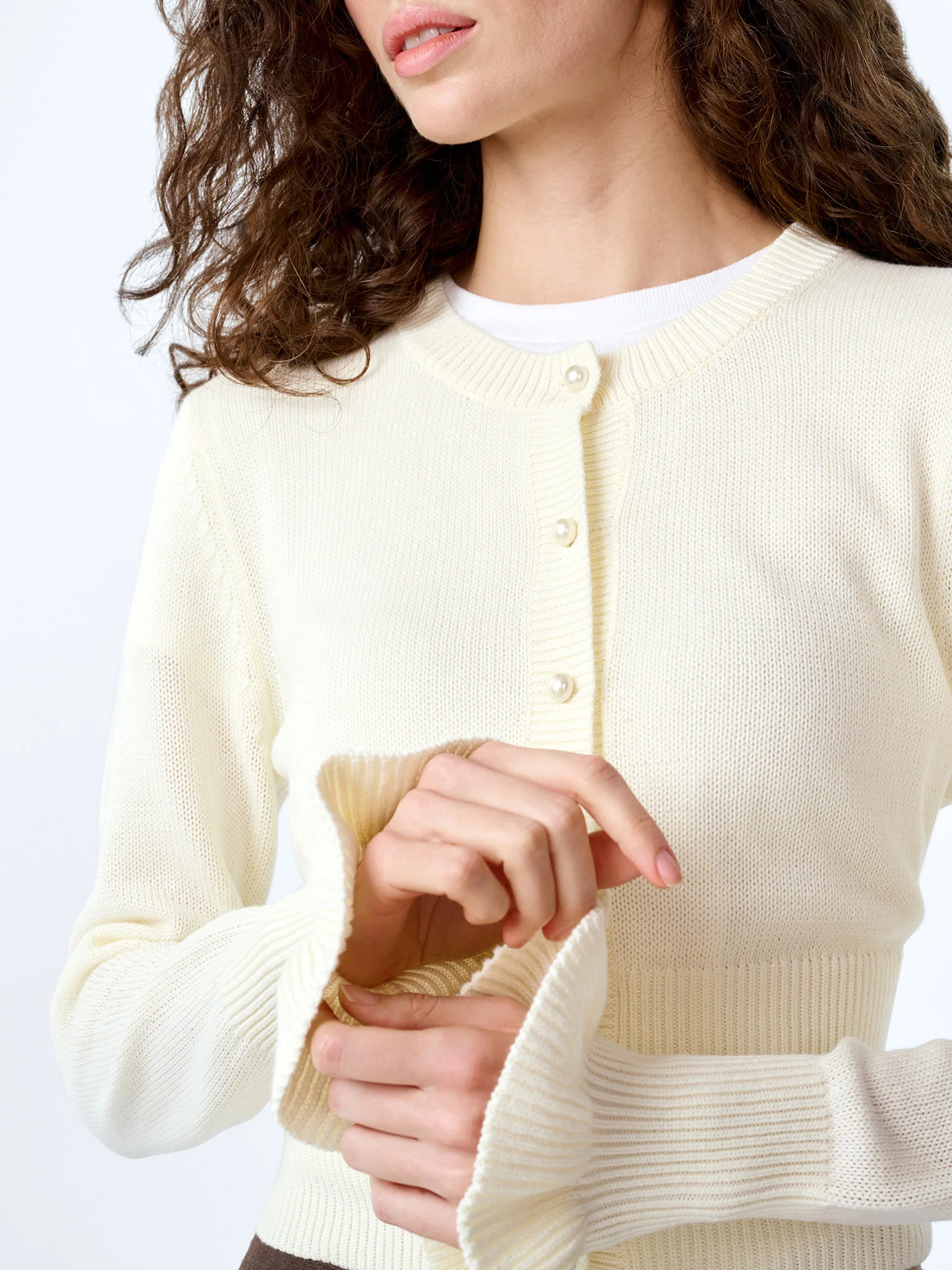 Sylvie Cardigan in White - Image 5