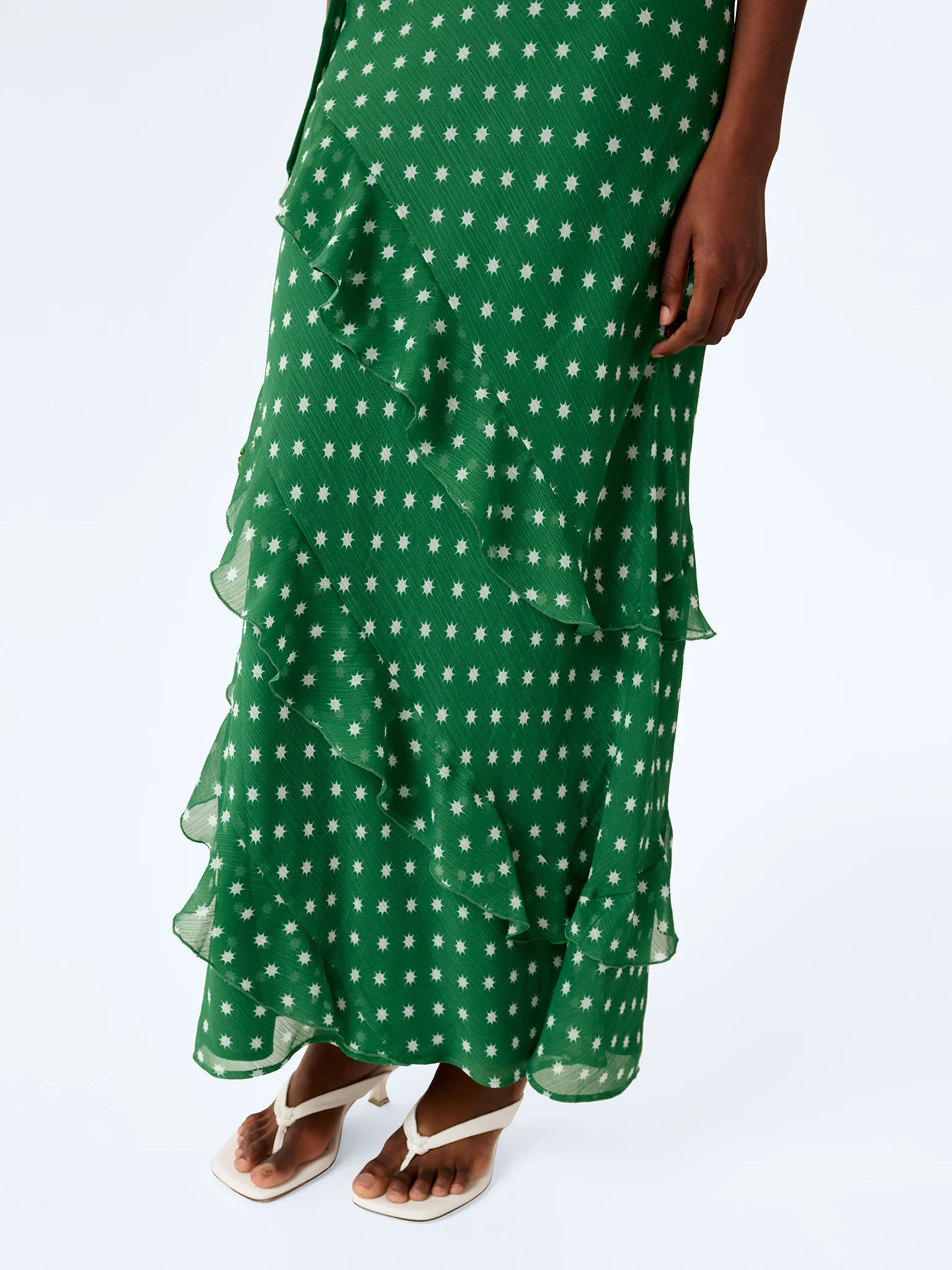 Taylor Dress in Green Starburst Print - Image 4