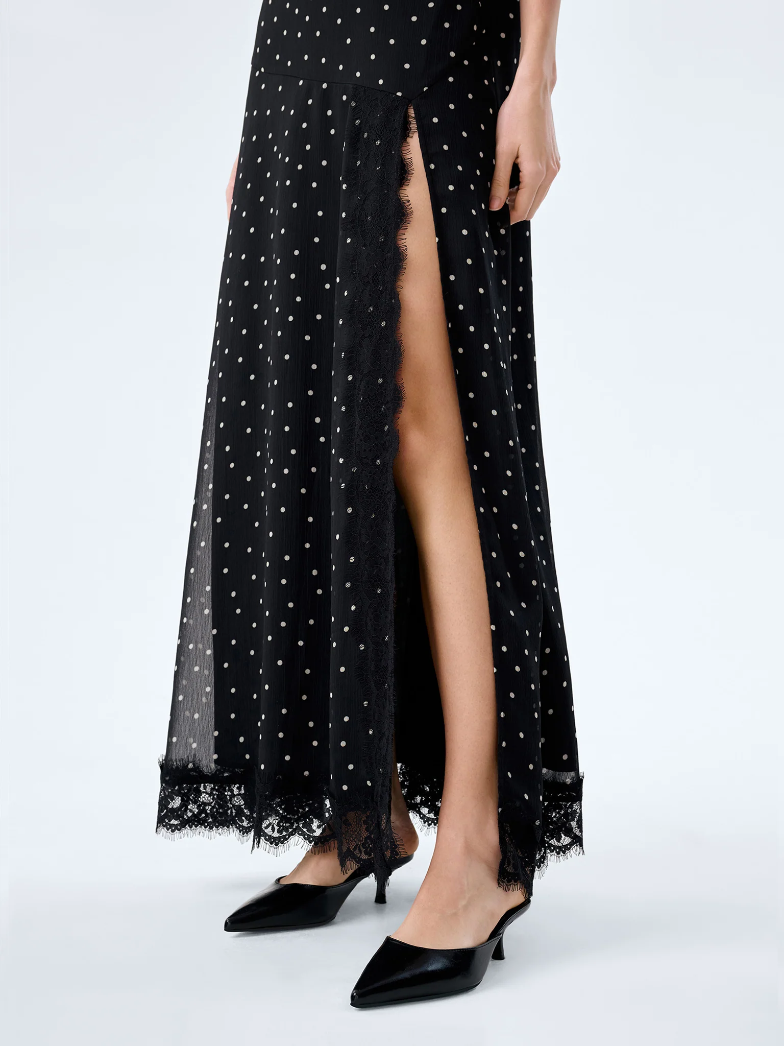 Thea Dress in Black Polka Dot - Image 3